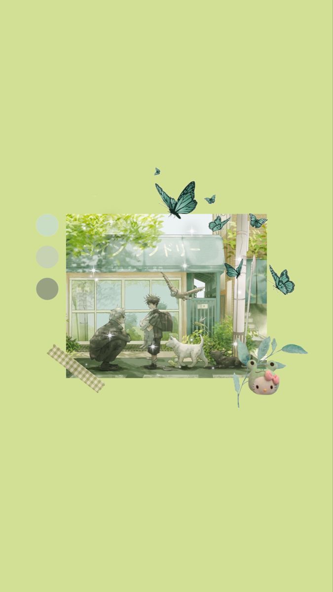 675x1200 Jjk green aesthetic wallpaper