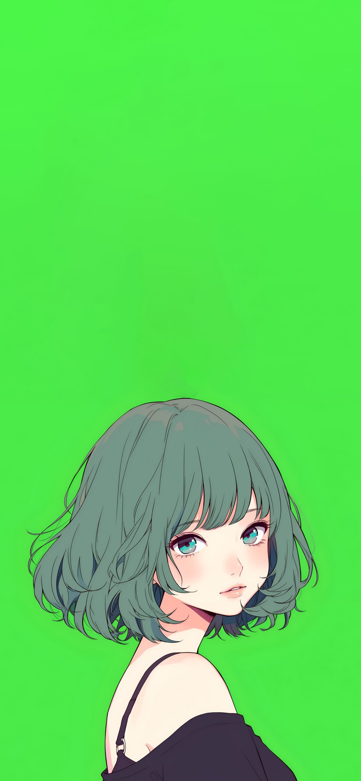 1183x2560 Minimalist Anime Girl Wallpaper Girl iPhone Wallpaper