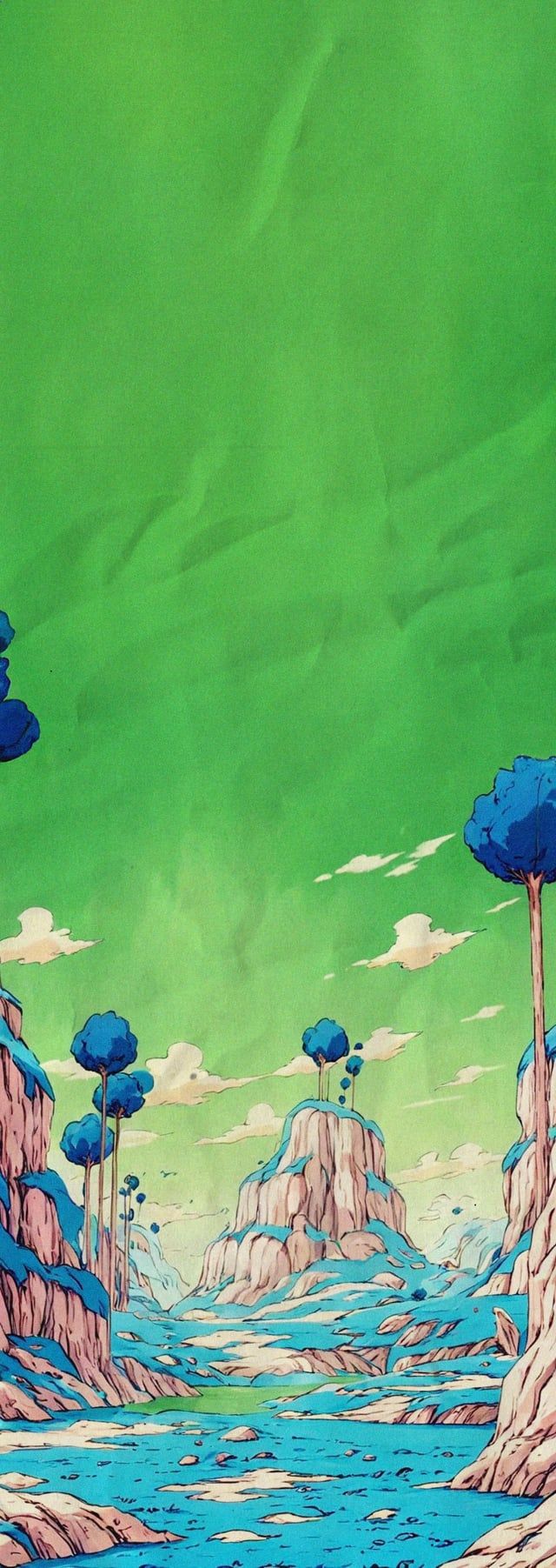 640x1803 Namek landscape phone wallpaper I made. Thought I would share with y'all