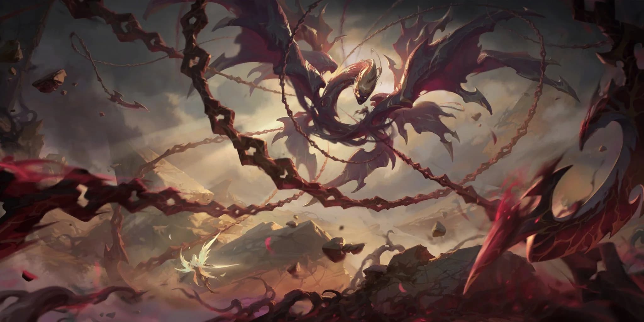 2048x1024 League of Legends Darkin: Exploring the Powerful Fallen Warriors