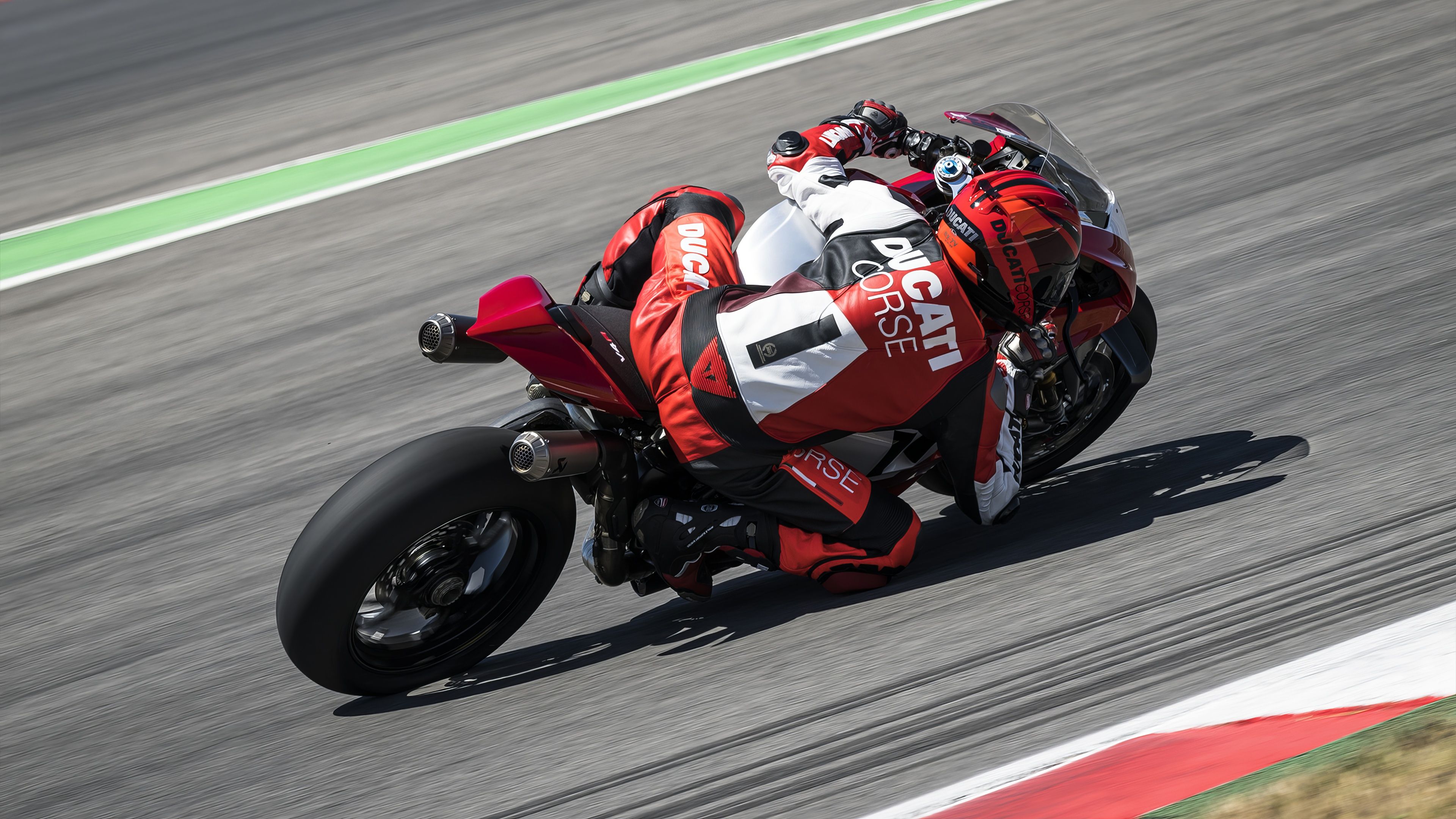 3840x2160 Ducati Panigale V4 R Action Shot Motorcycle Wallpaperx2160