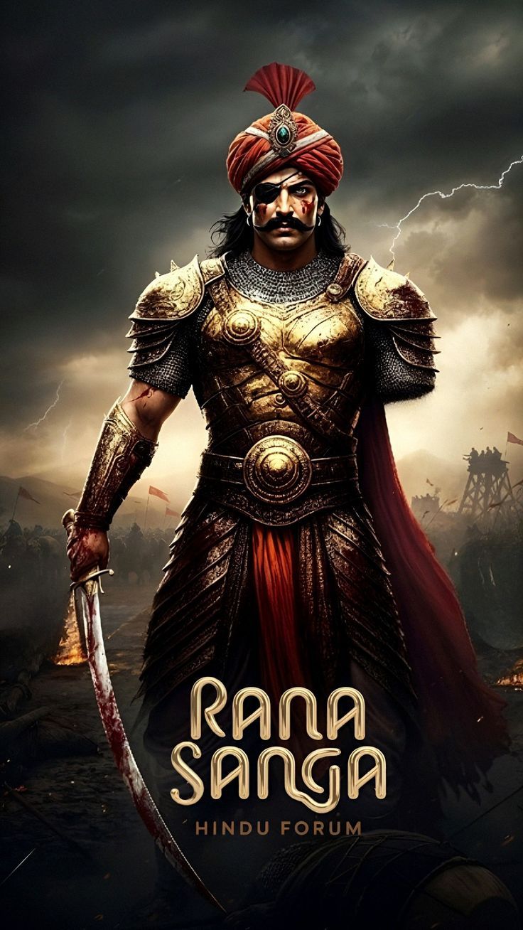 736x1308 RANA SANGA HD 4K AI WALLPAPER PHOTO POSTER IMAGE DIGITAL NEON ARTWORK