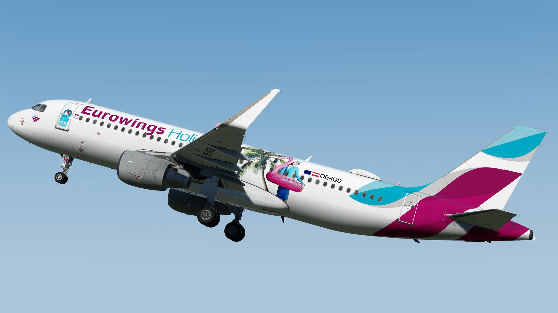 1920x1080 Eurowings Europe 'Eurowings Holidays' A320 (OE IQD) Family Professional