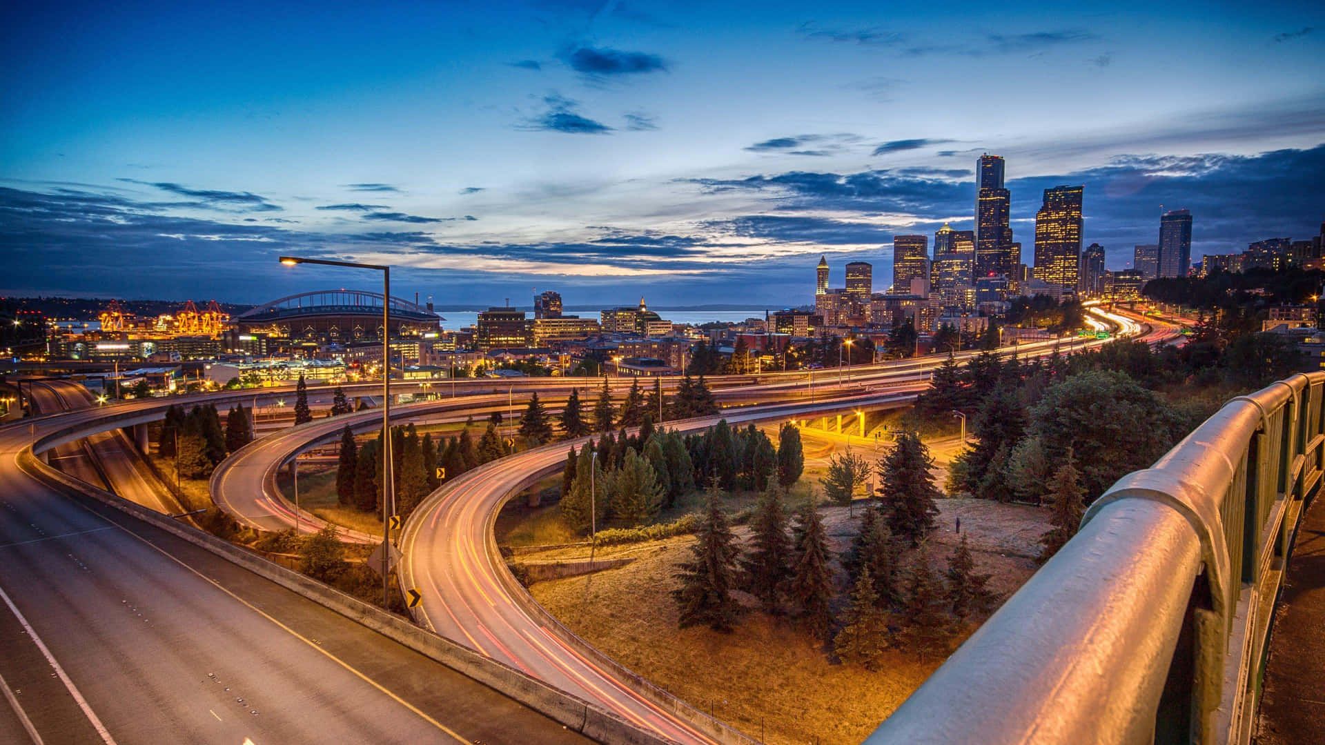 1920x1080 Download Dr Jose Rizal Park Seattle At Night Wallpaper