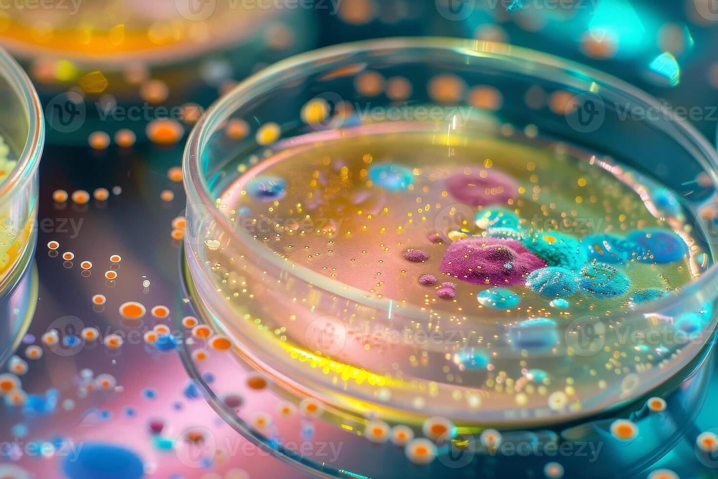 1470x980 Microscopic petri dishes with colorful bubbles