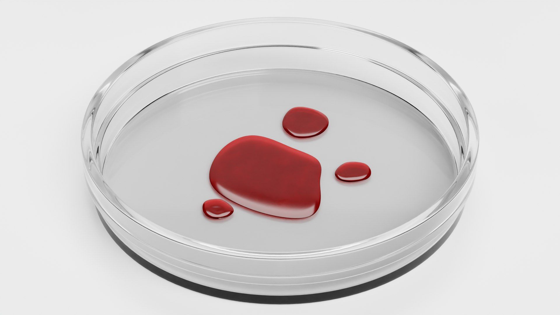 1920x1080 Petri Dish With Blood 2 3D Model