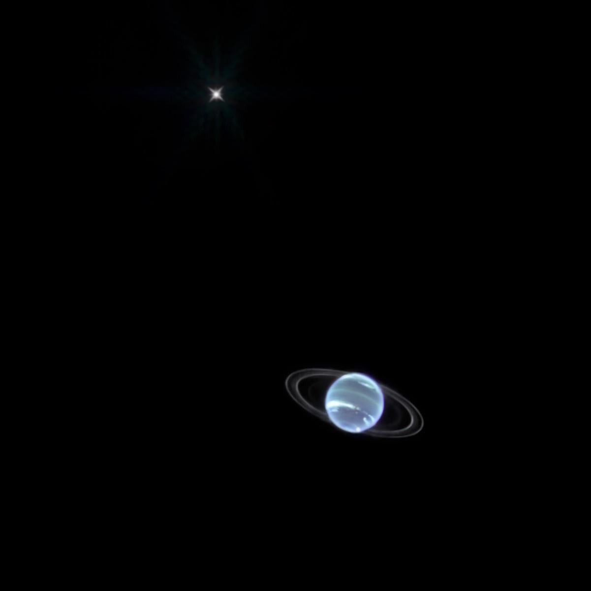 1201x1201 Neptune and the moon Triton recorded by the James Webb Space Telescope