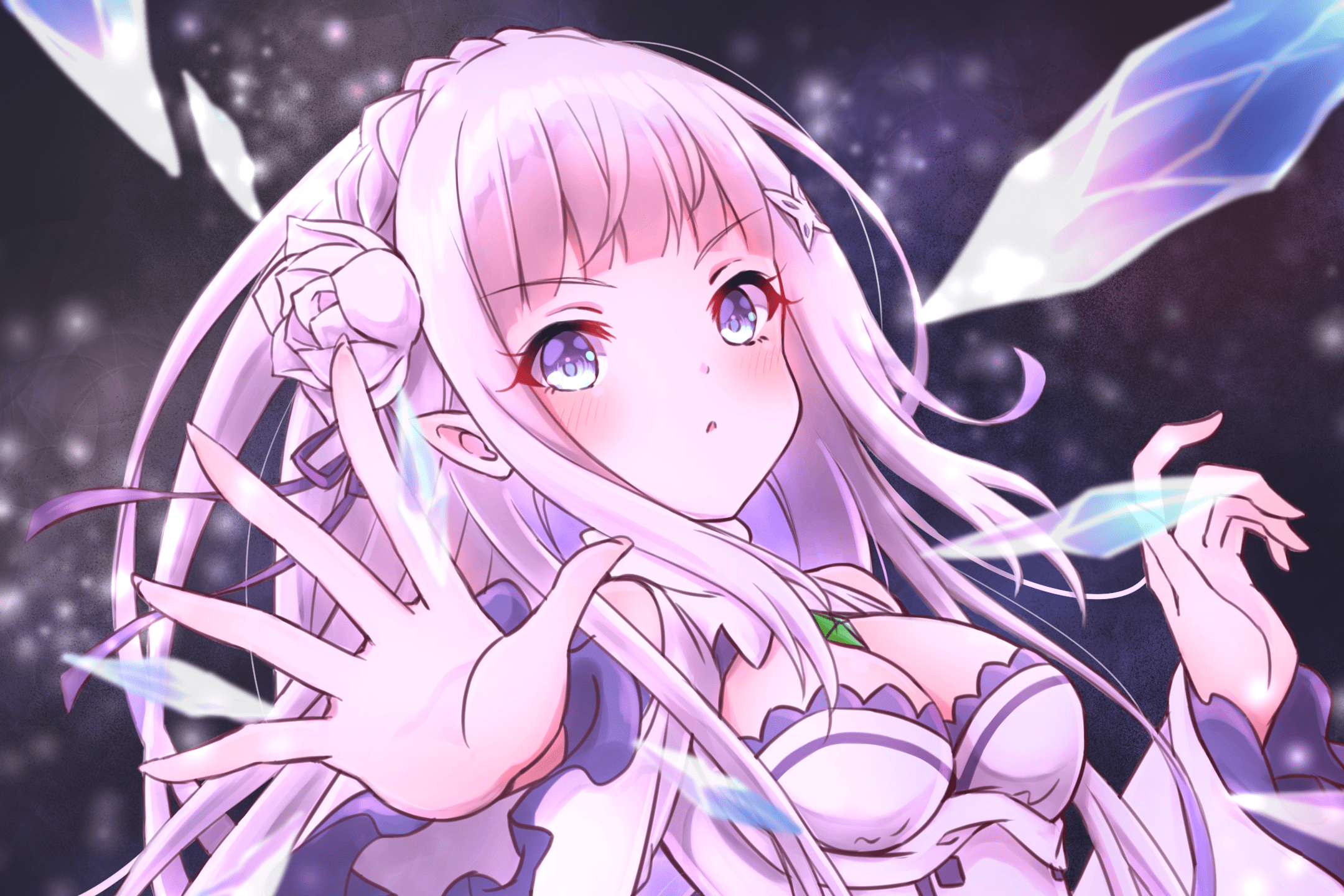 2160x1440 Emilia Enchants: Stunning HD Wallpaper from Re:Zero