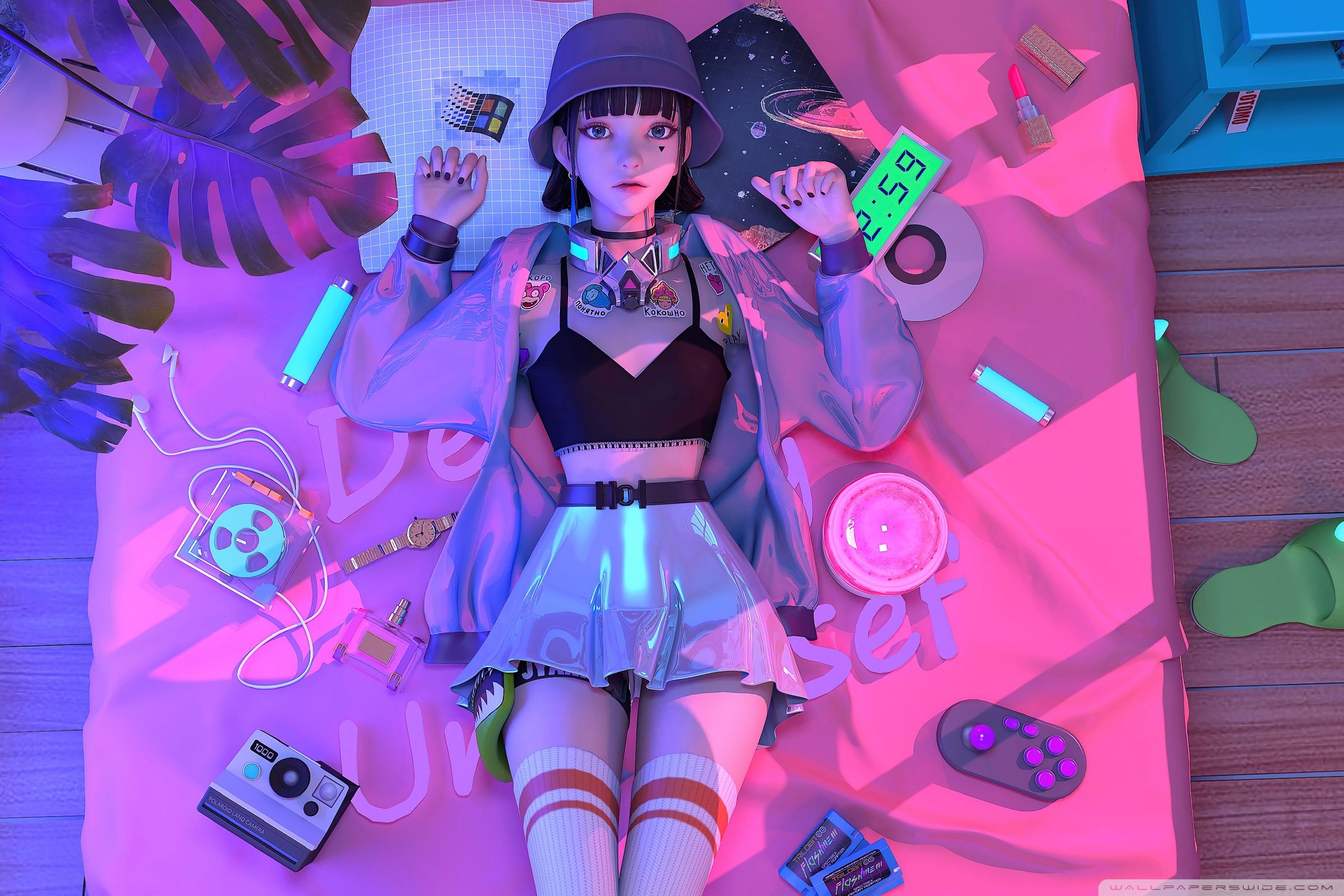 2160x1440 Preppy Anime Wallpaper