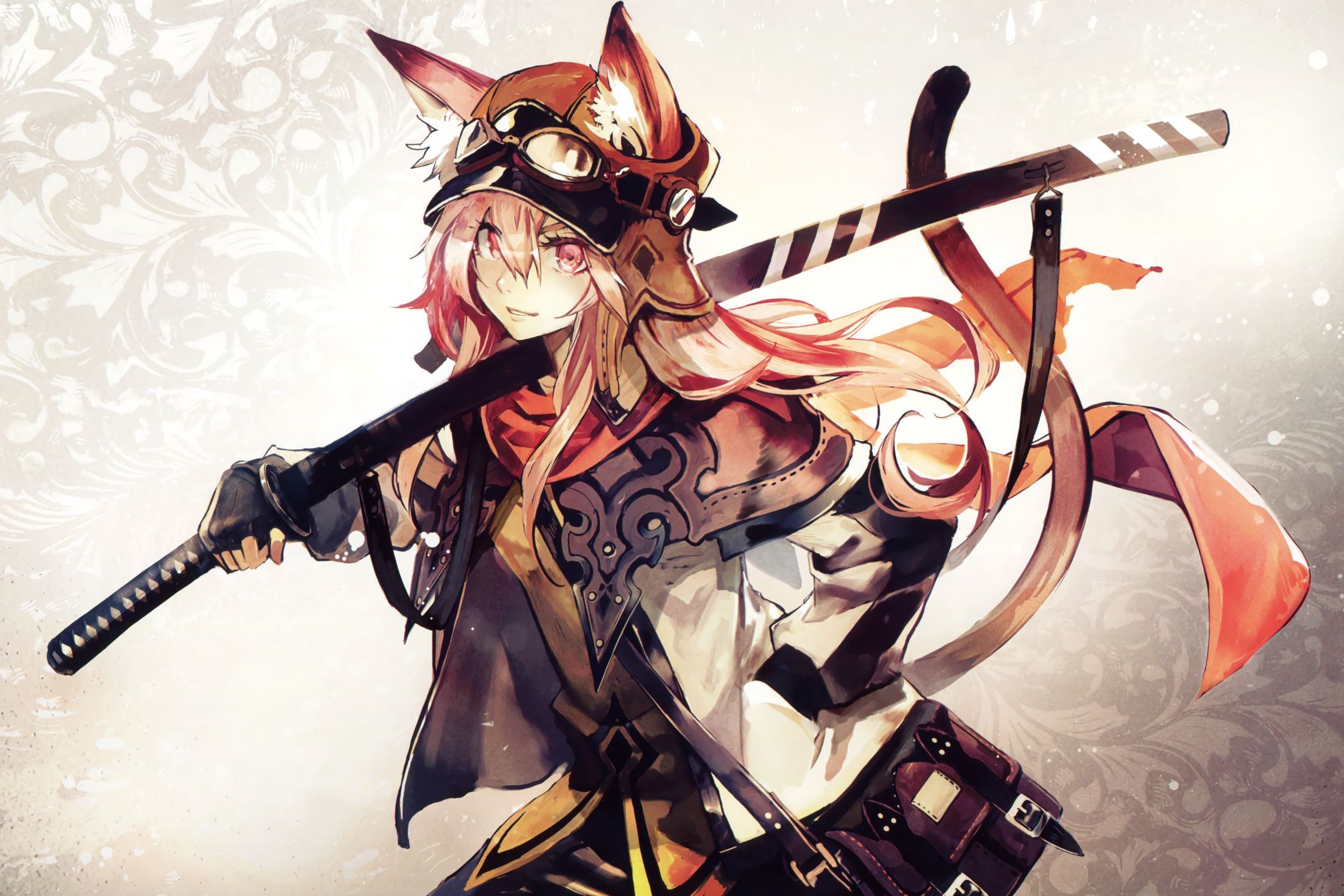 2160x1440 Desktop wallpaper: Anime, Girl, Katana 4K free download for PC. 1433099