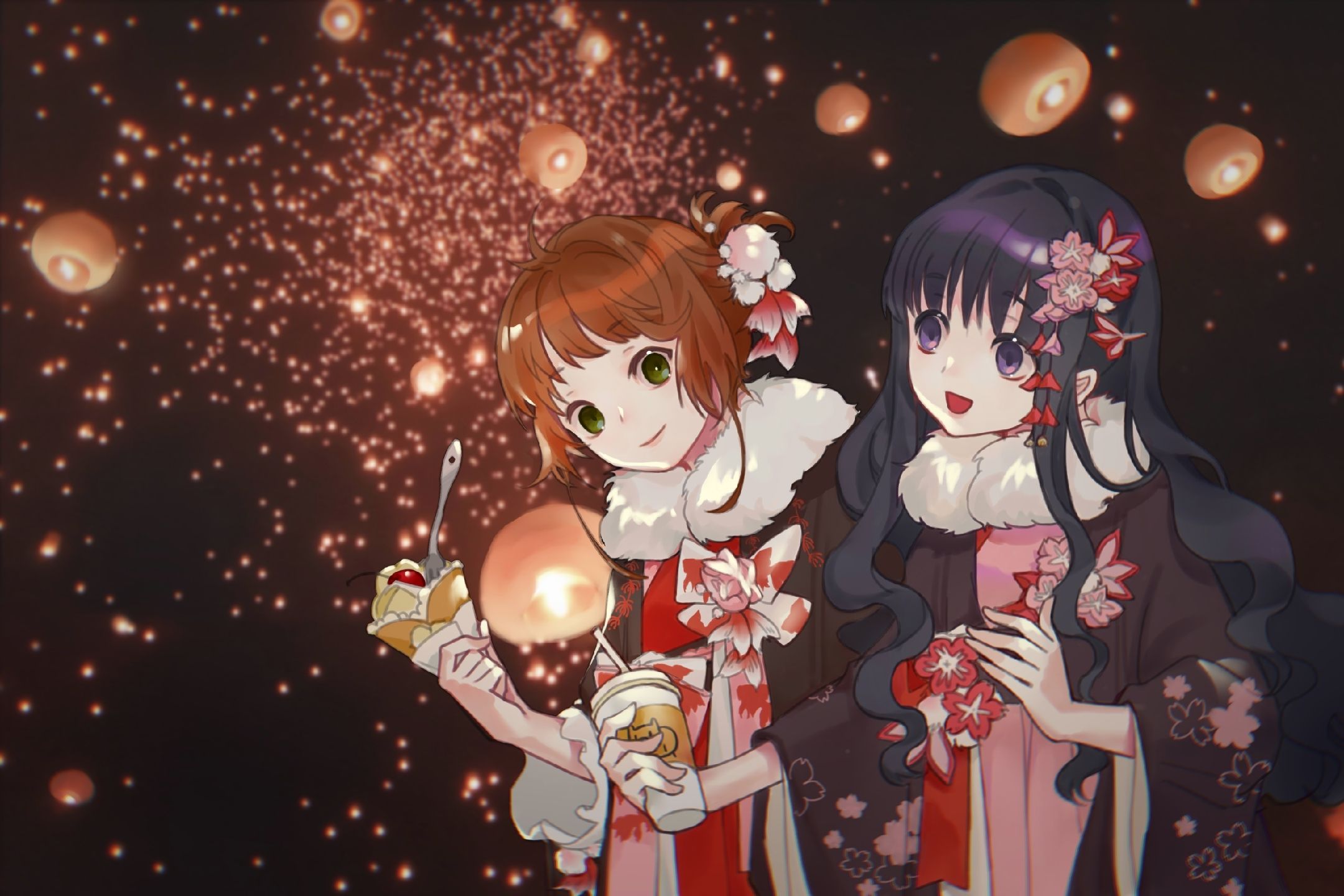 2160x1440 Download Tomoyo Daidouji Sakura Kinomoto Anime Cardcaptor Sakura HD Wallpaper by 鸦青青青青青x1440