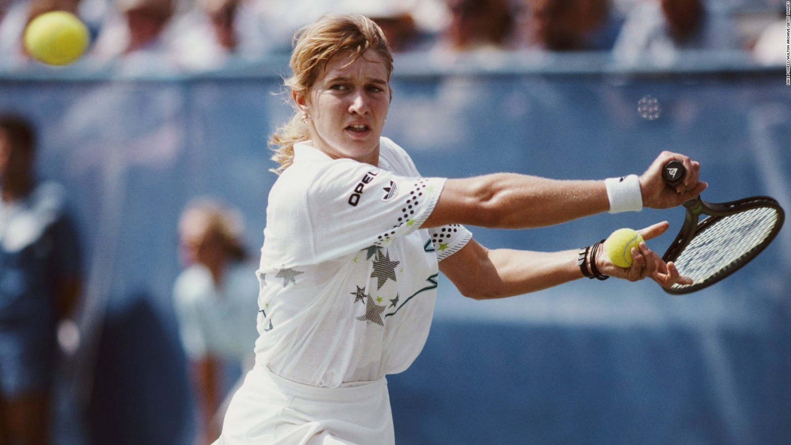 1600x900 Download Steffi Graf During A Tennis Match Wallpaper