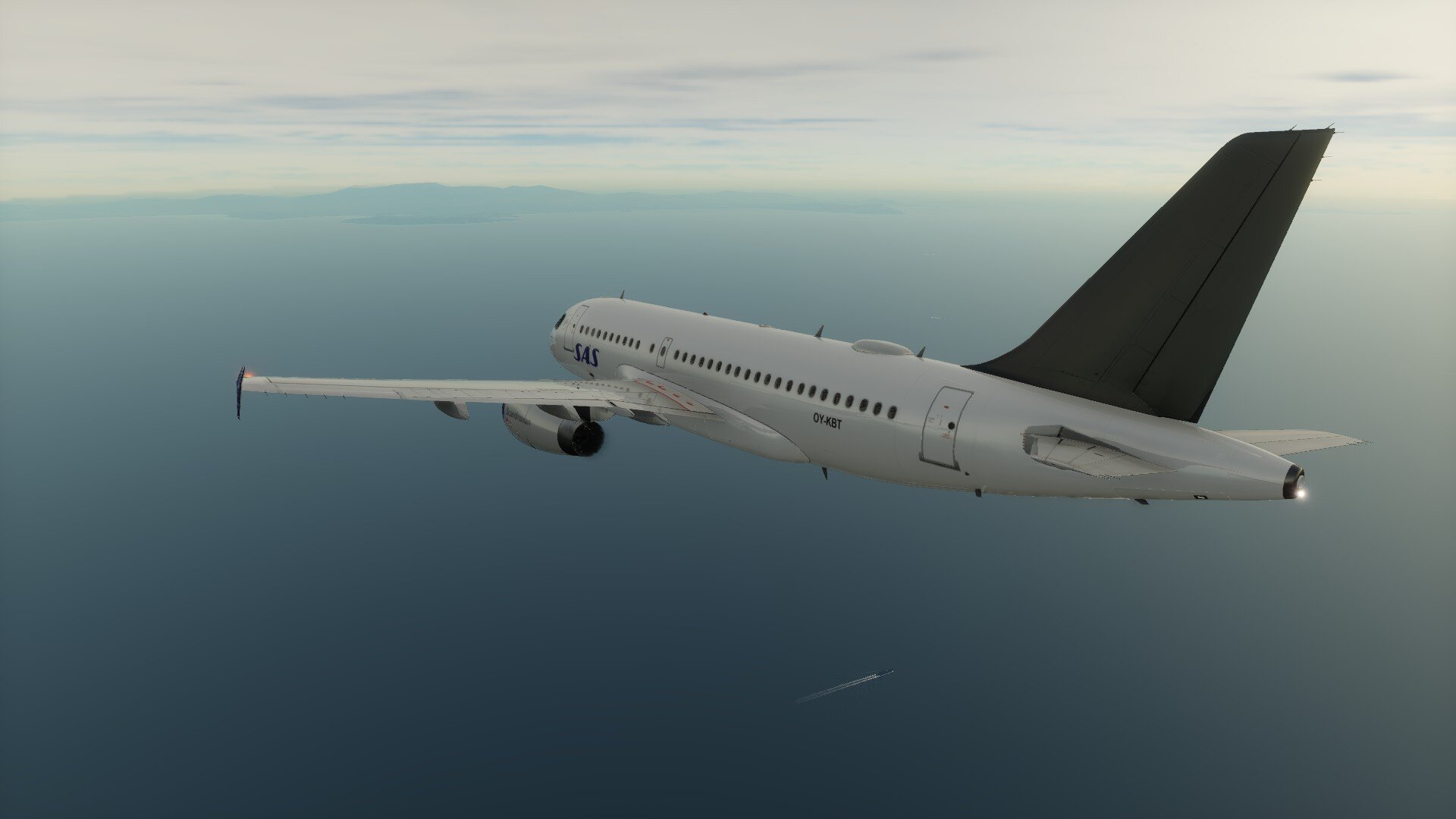 1920x1080 Toliss A319 Scandinavian Airlines livery