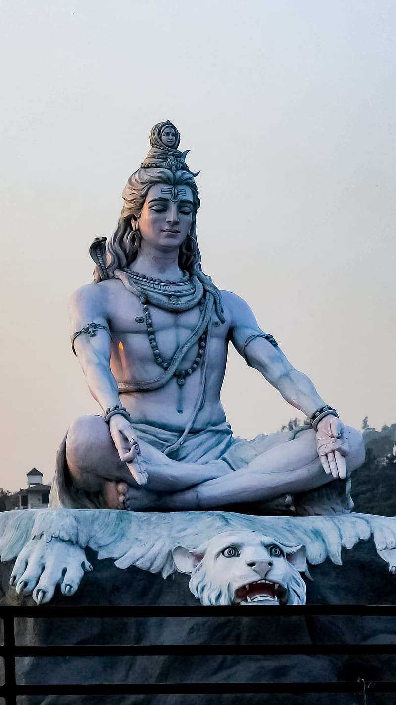 800x1423 Lord Shiva Meditation, lord shiva, meditation, statue, god, mahadev, HD phone wallpaper