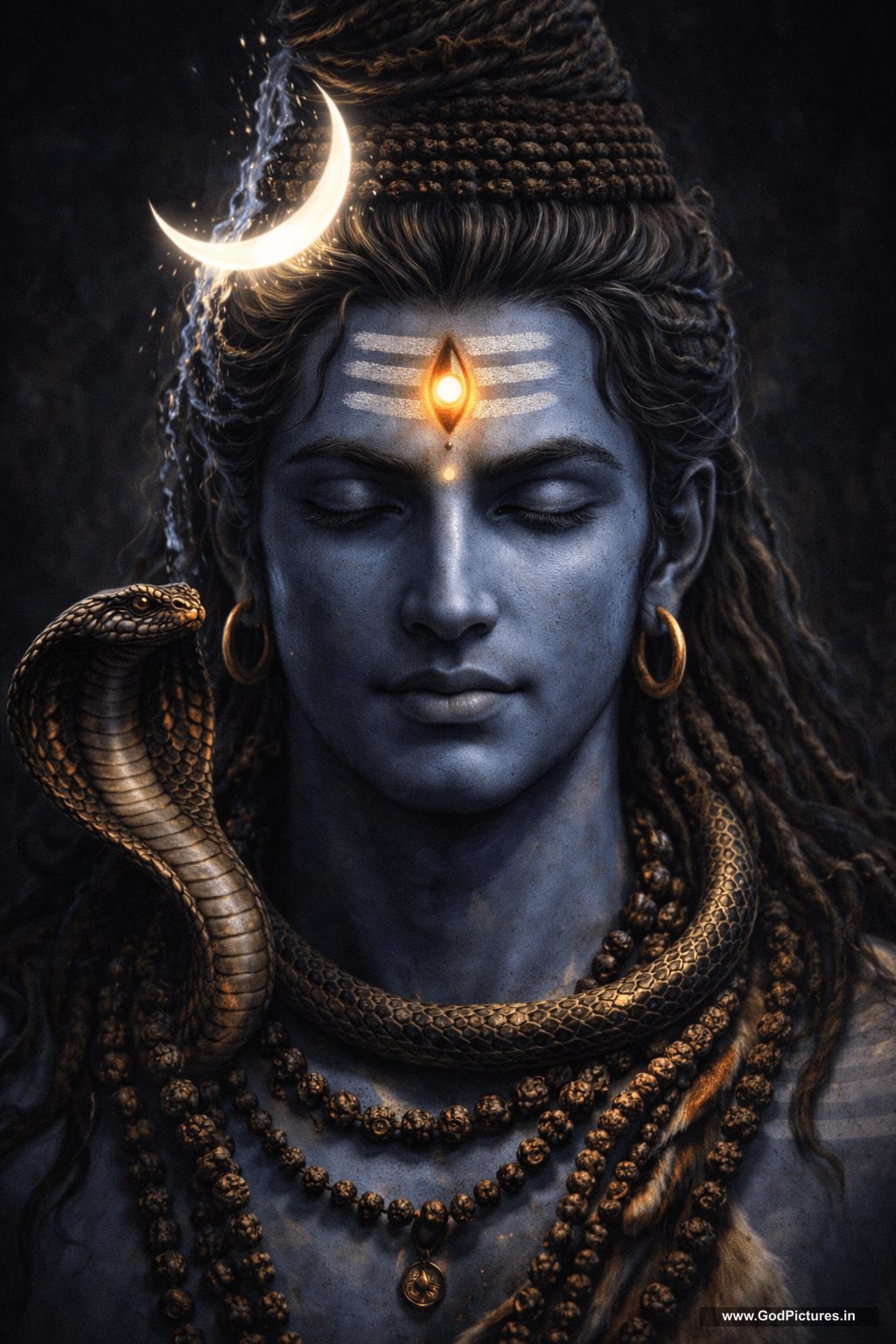 1024x1536 Mahadev Wallpaper HD Lord Shiva Portrait Close Up