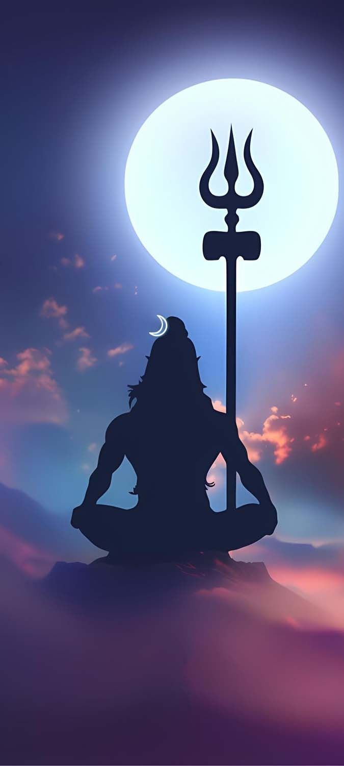 675x1500 Shiva Wallpaper