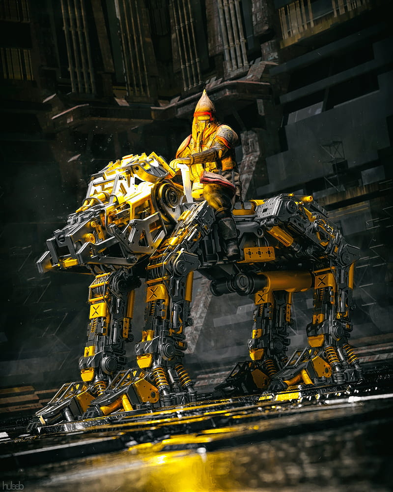 800x1000 Robot, construction, rider, fantasy, HD phone wallpaper