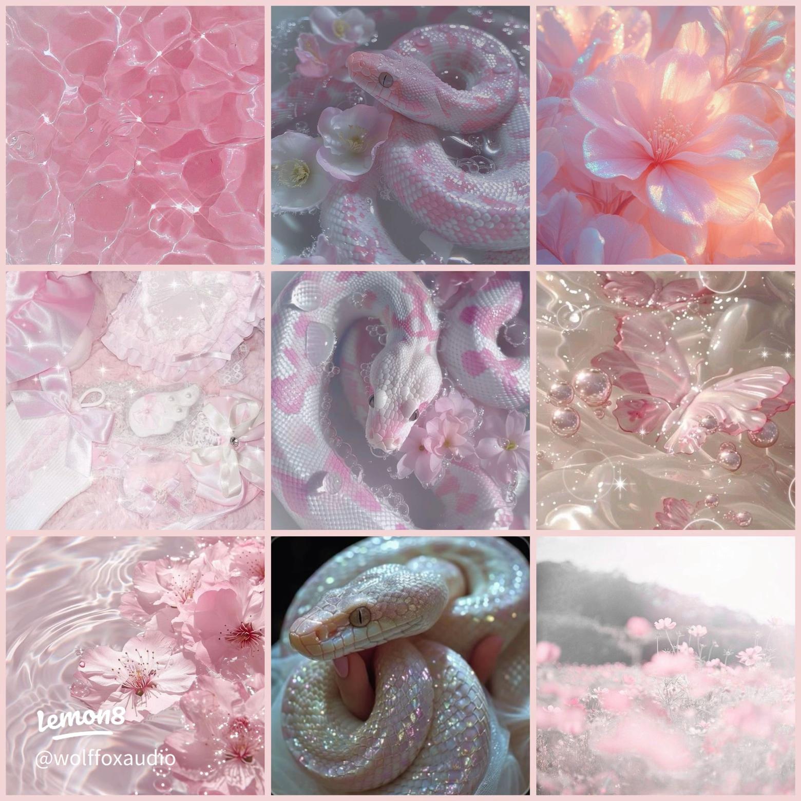 1560x1560 F2U Pink Snake Moodboard: Aesthetic Inspiration & Serene Vibes