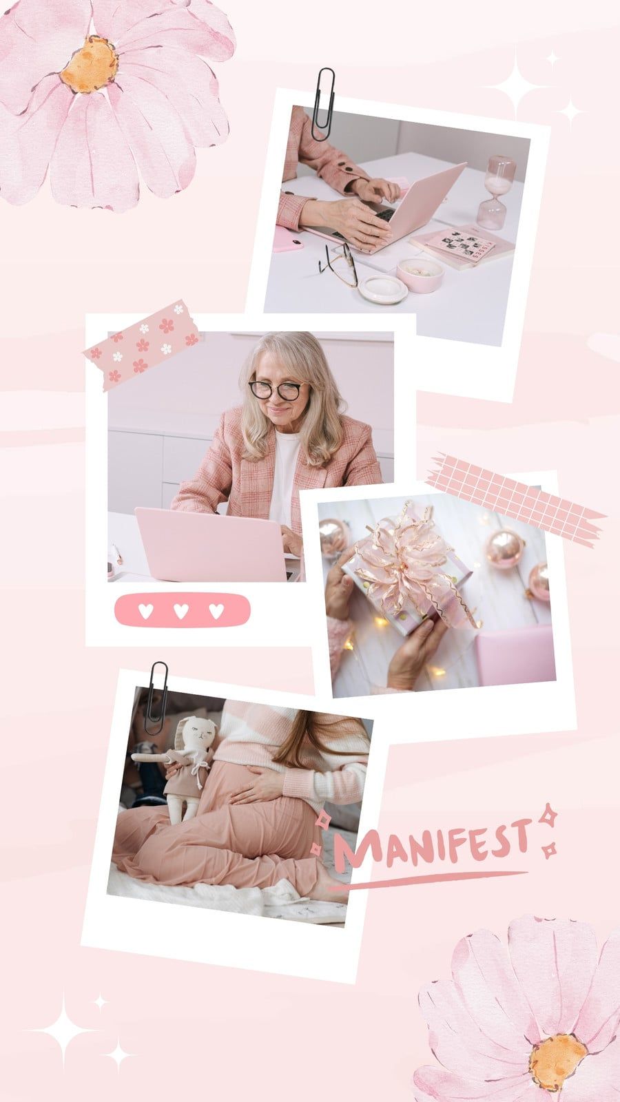 900x1600 Free and customizable cute pink wallpaper templates