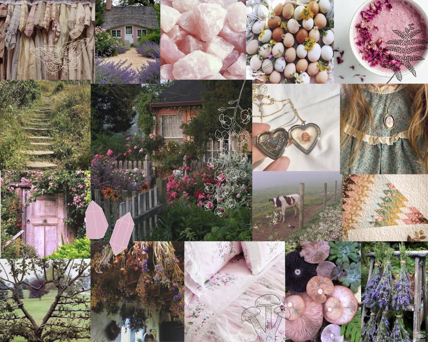 1476x1180 a pink inspired mood board for all my cottage core lovers!