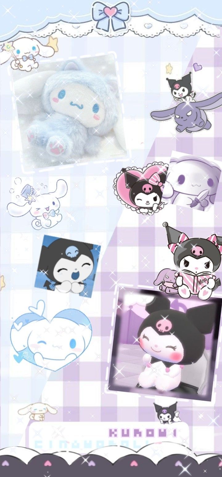 720x1544 Cinnamoroll And Kuromi Wallpaper