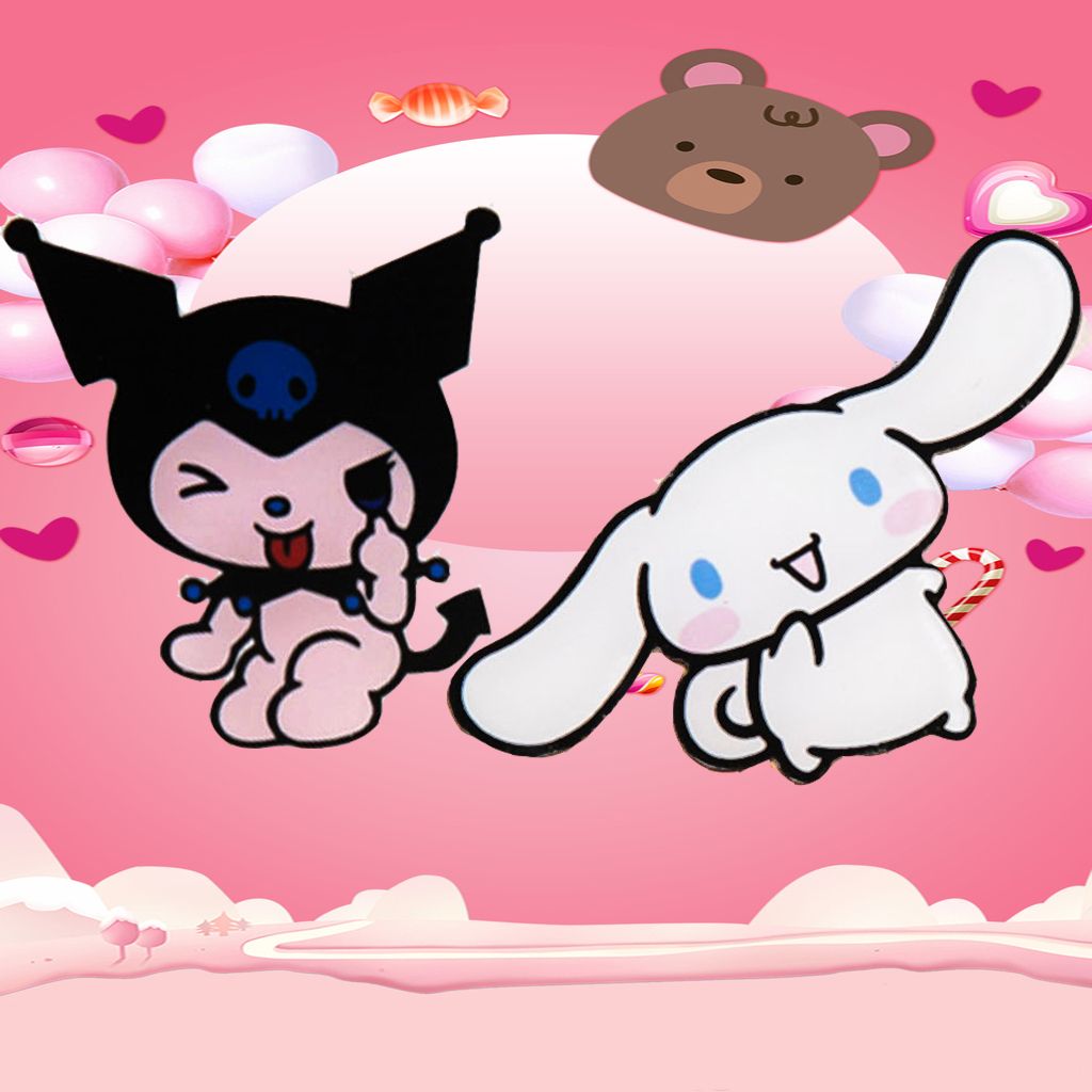 1024x1024 Cinnamoroll And Kuromi Wallpaper