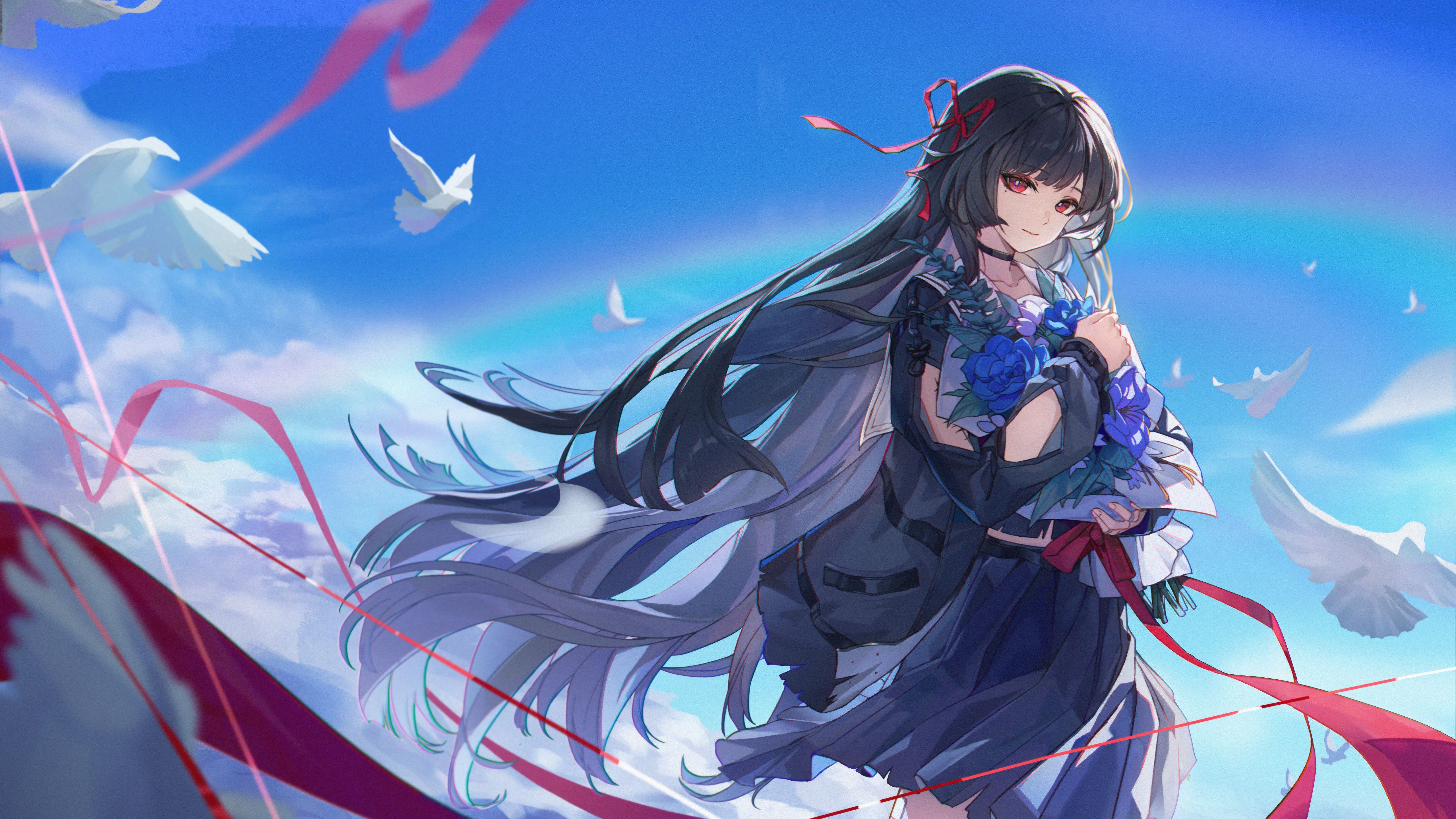 5120x2880 4K UHD Waifu Anime girls Wallpaper
