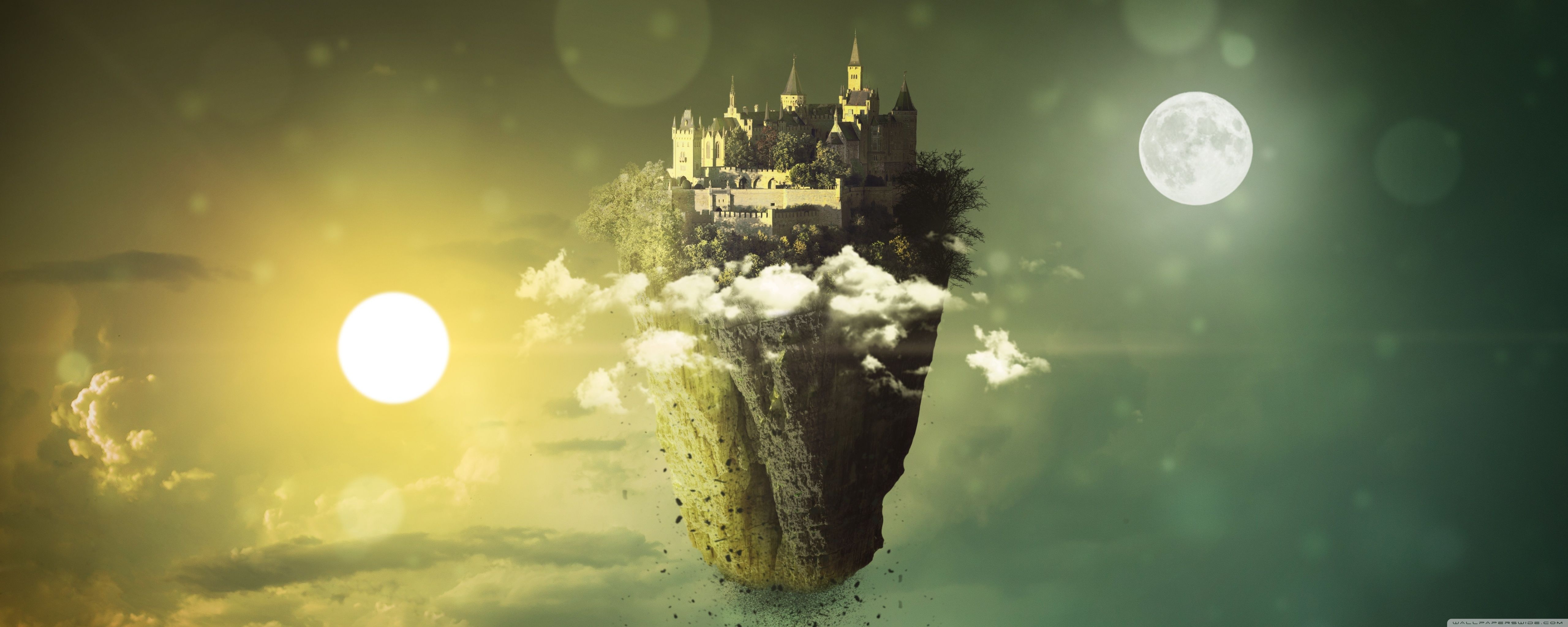 5120x2048 Floating Island 4K UHD Wallpaper for UltraHD Desktop and TV : Widescreen and UltraWide Display : Dual Monitor : Smartphone and Tablet Devices