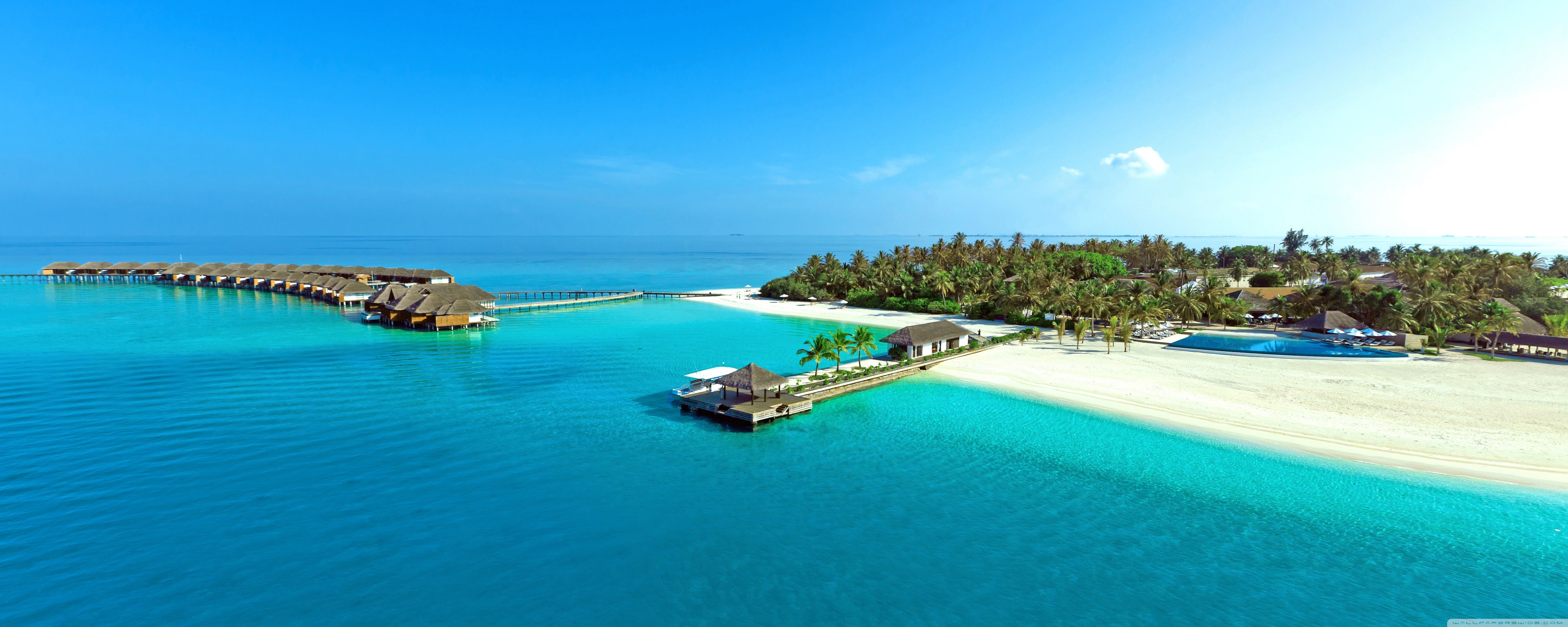 5120x2048 Tropical Island Paradise 4K UHD Wallpaper for UltraHD Desktop and TV : Dual Monitor : Smartphone and Tablet Devices