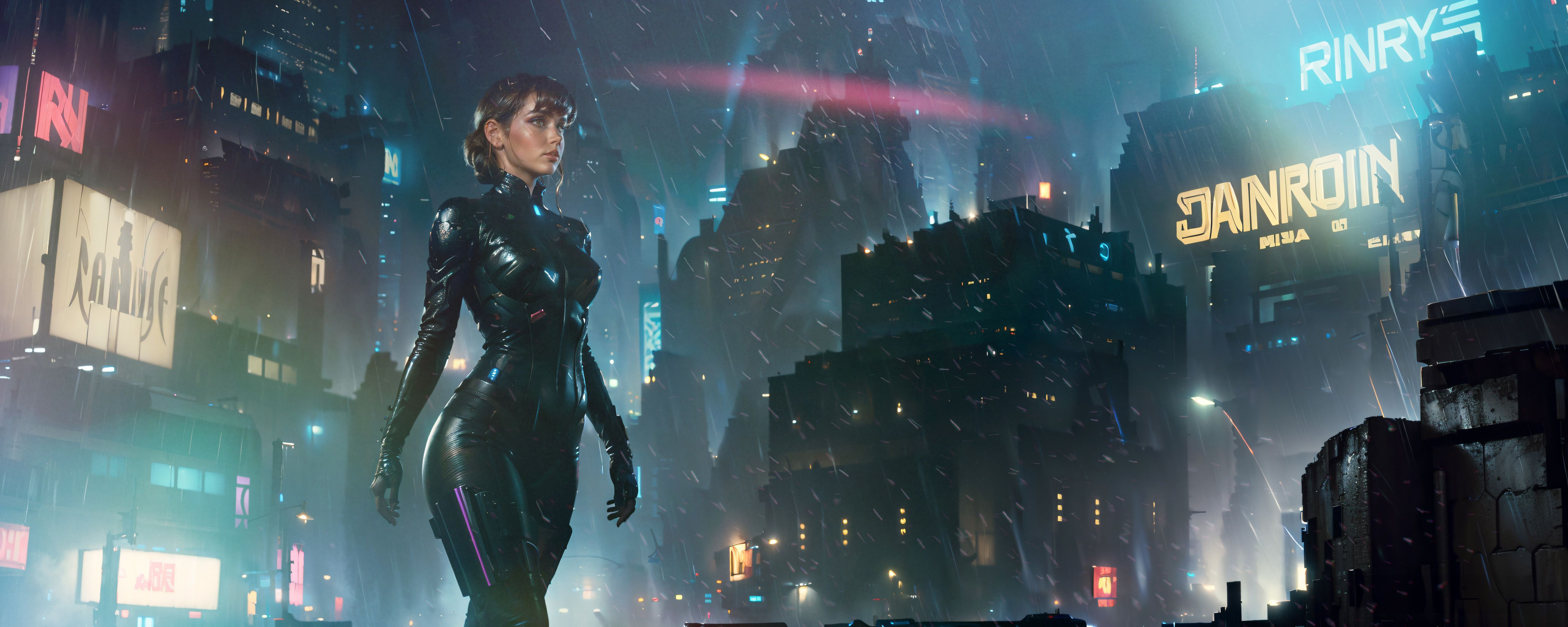 5120x2048 Ana De Armas As Watcher Of Scifi City Wallpaper, HD Artist Wallpaper, 4k Wallpaper, Image, Background, Photos and Picture