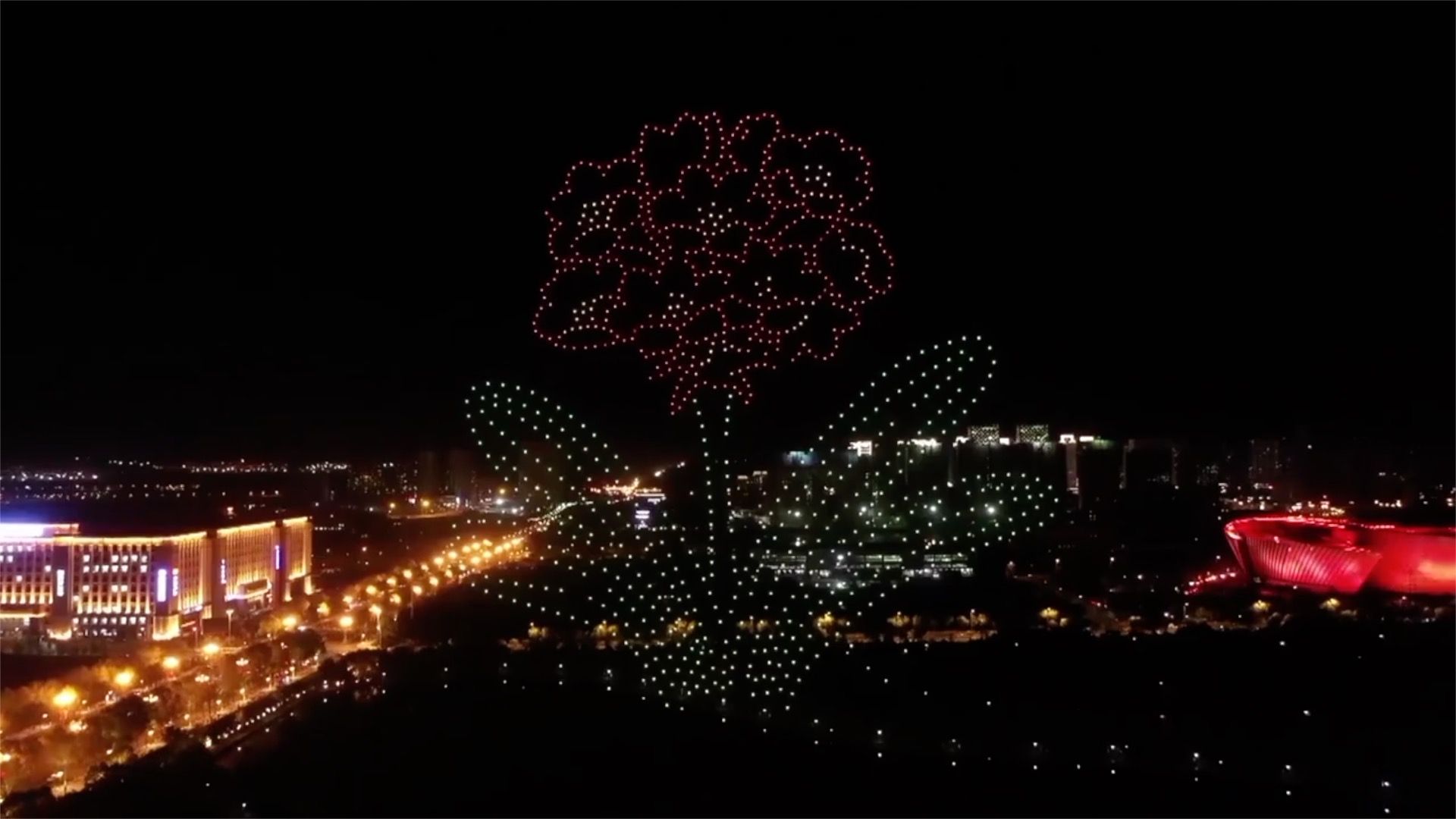 1920x1080 drones light up Changchun sky