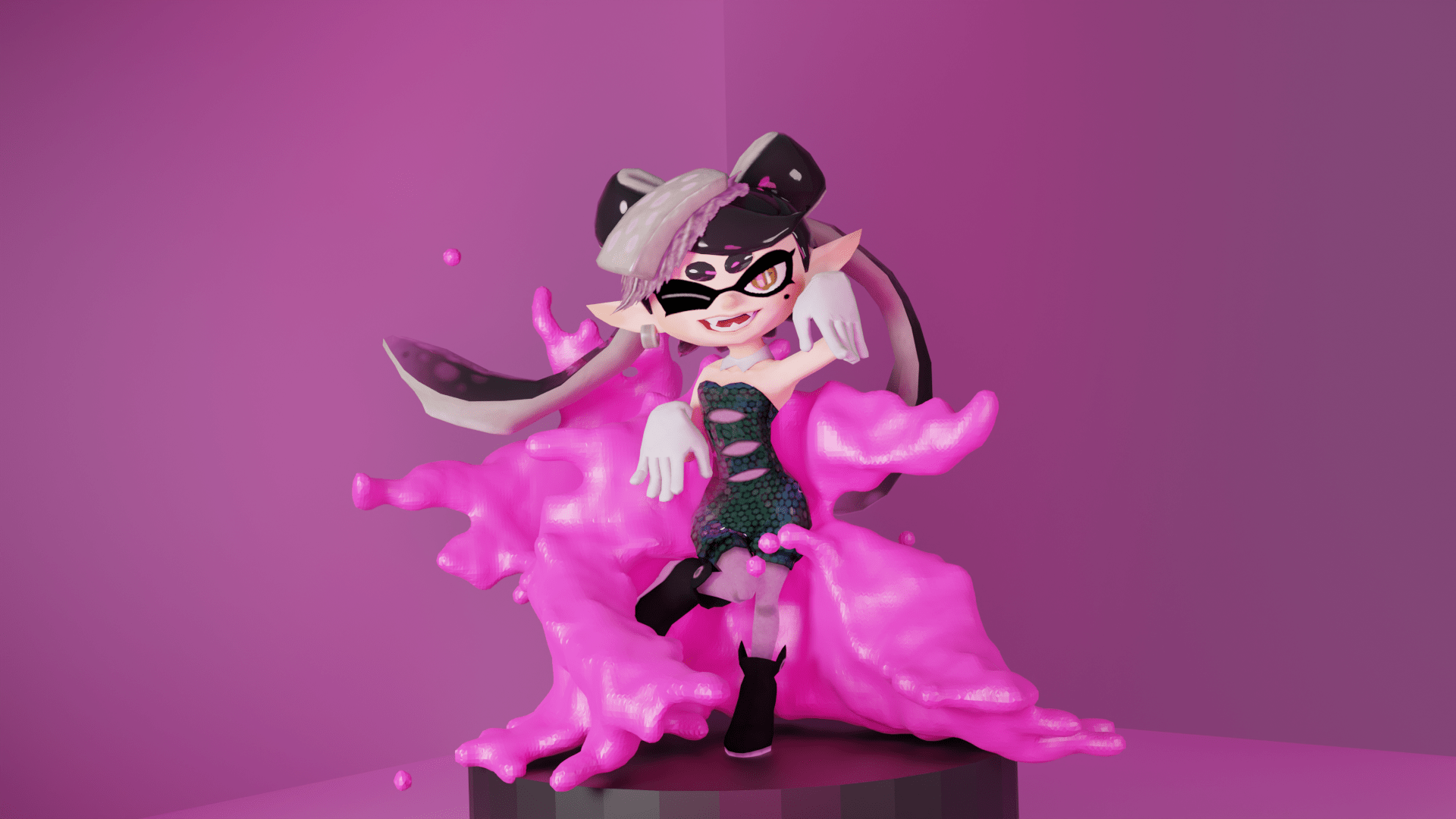 1920x1080 I made this Callie (From splatoon) render but I'm still VERY new to Blender and would really apreciate some feedback!