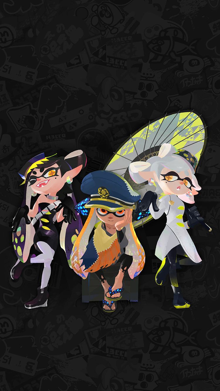 750x1334 Splatoon 3 Artwork Version 3 Wallpaper with Monocle