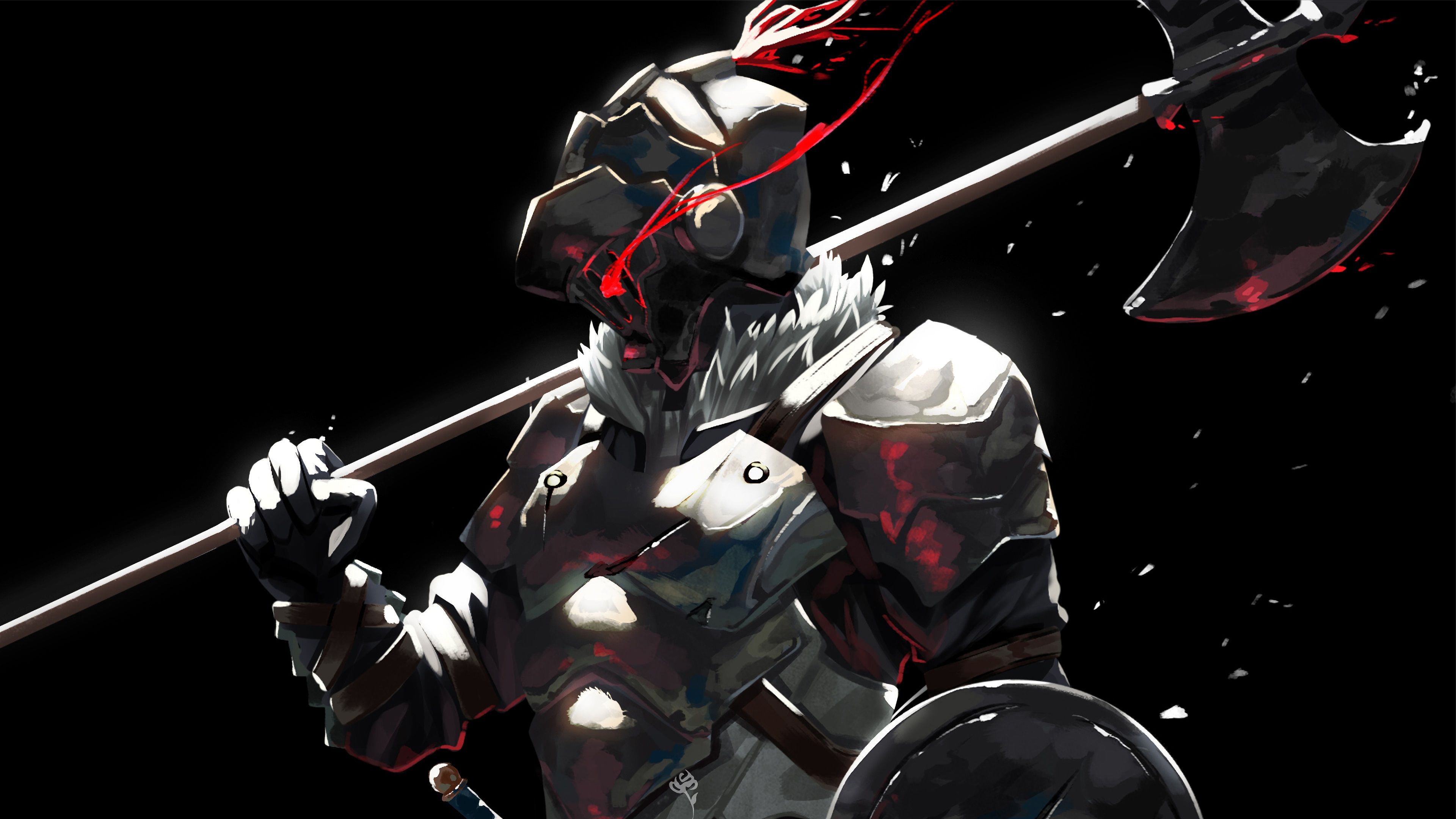 3840x2160 Goblin Slayer Axe Rage Ultra HD Wallpaper
