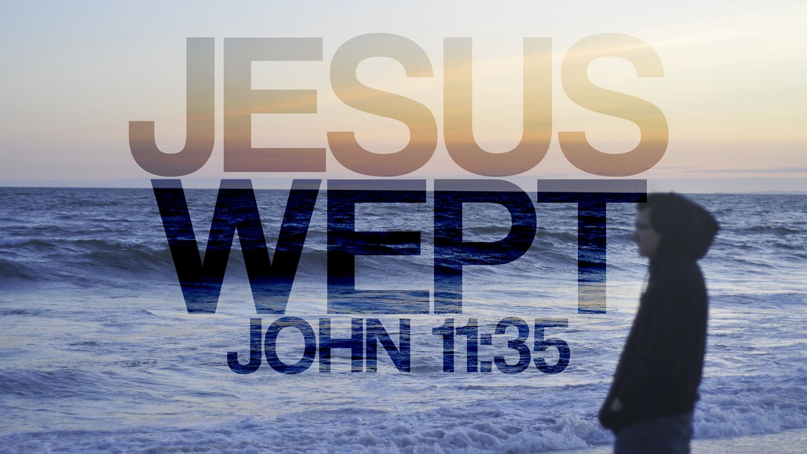 1600x900 John 11 35 beach 1920x1080. Desktop wallpaper from Bible v