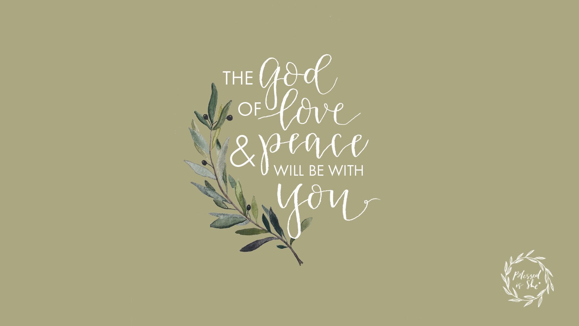 1920x1080 Bible Verse Wallpaper: The God of Love and Space Quote. Christian inspirational quote, Daily devotional inspiration, Green background motivational text