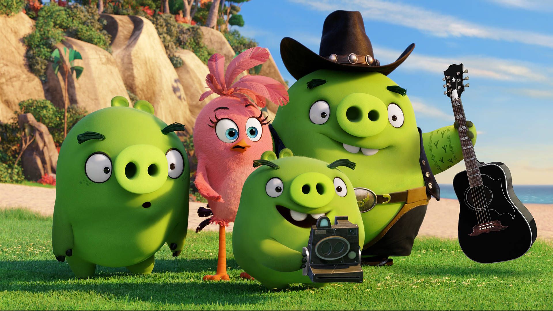 1920x1080 Download Stella And The Pigs From The Angry Birds Movie Wallpaper