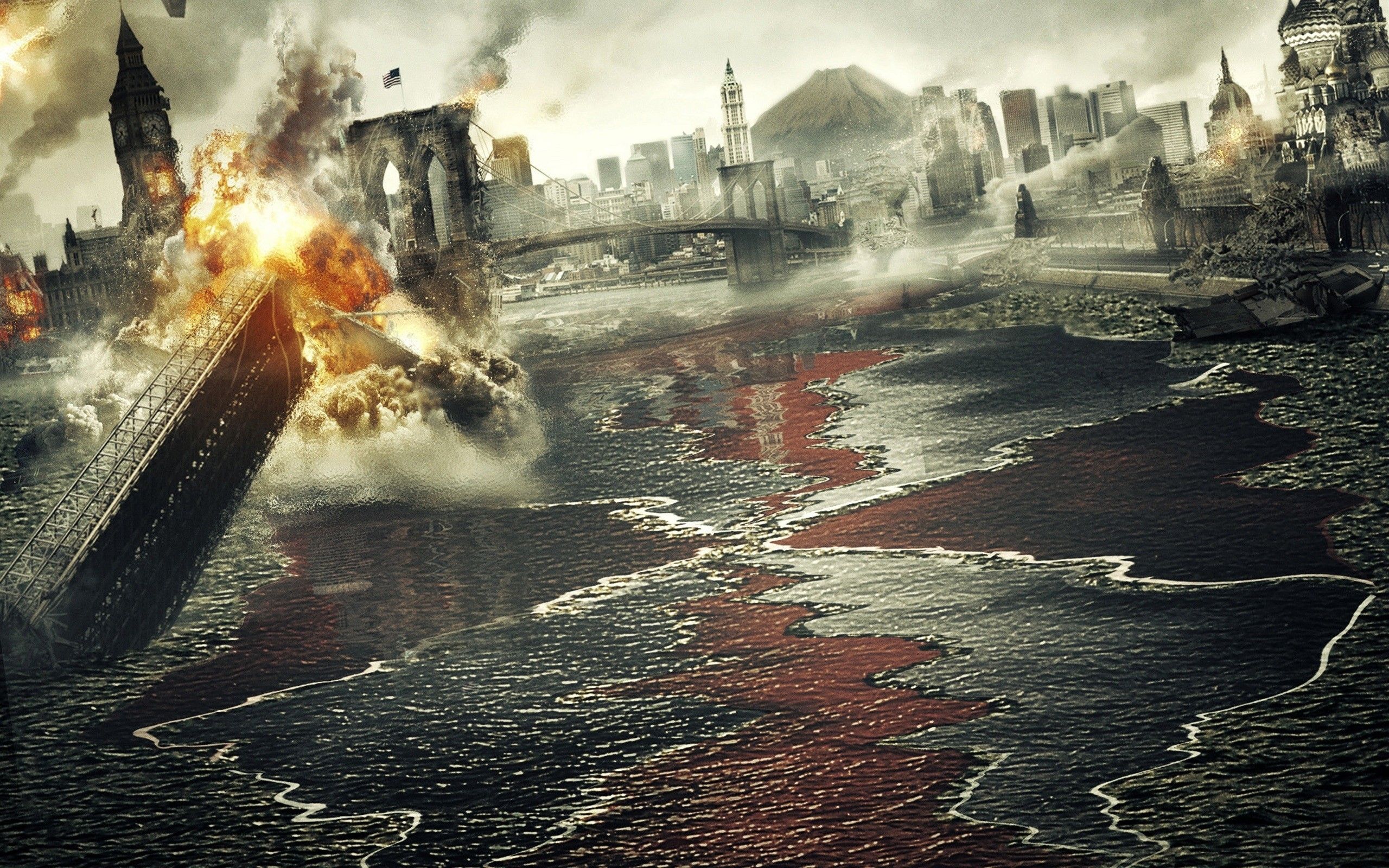 2560x1600 Wallpaper London, destruction, the end of the world, Moscow. for mobile and desktop, section фантастика, resolution 2560x1600