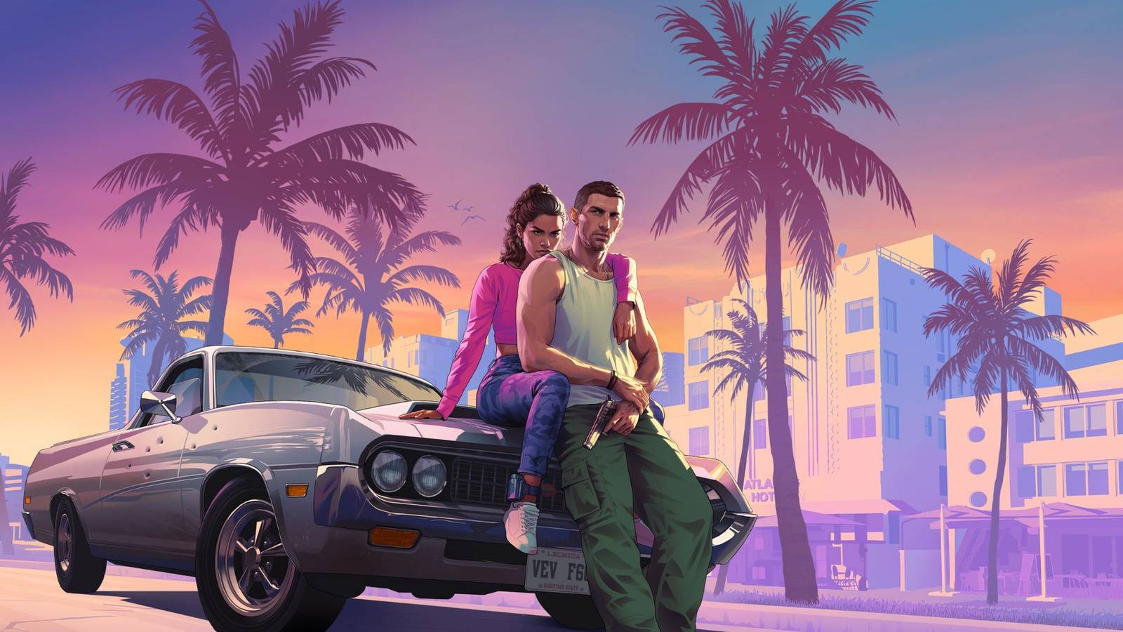 1600x900 GTA 6 Key Art Seemingly Shows First Look At Vice City Map