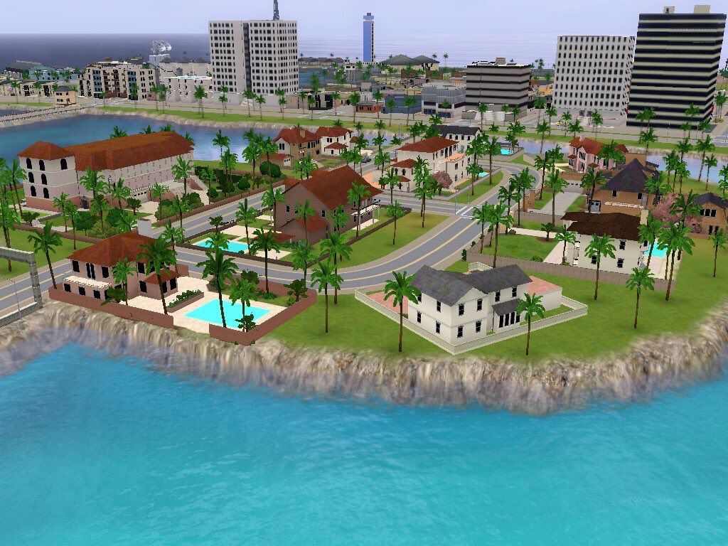 1024x768 A portion of the map of Vice City incl Starfish Island & Ocean Drive, has been remade in The Sims. Pretty cool! #GTA #ViceCity