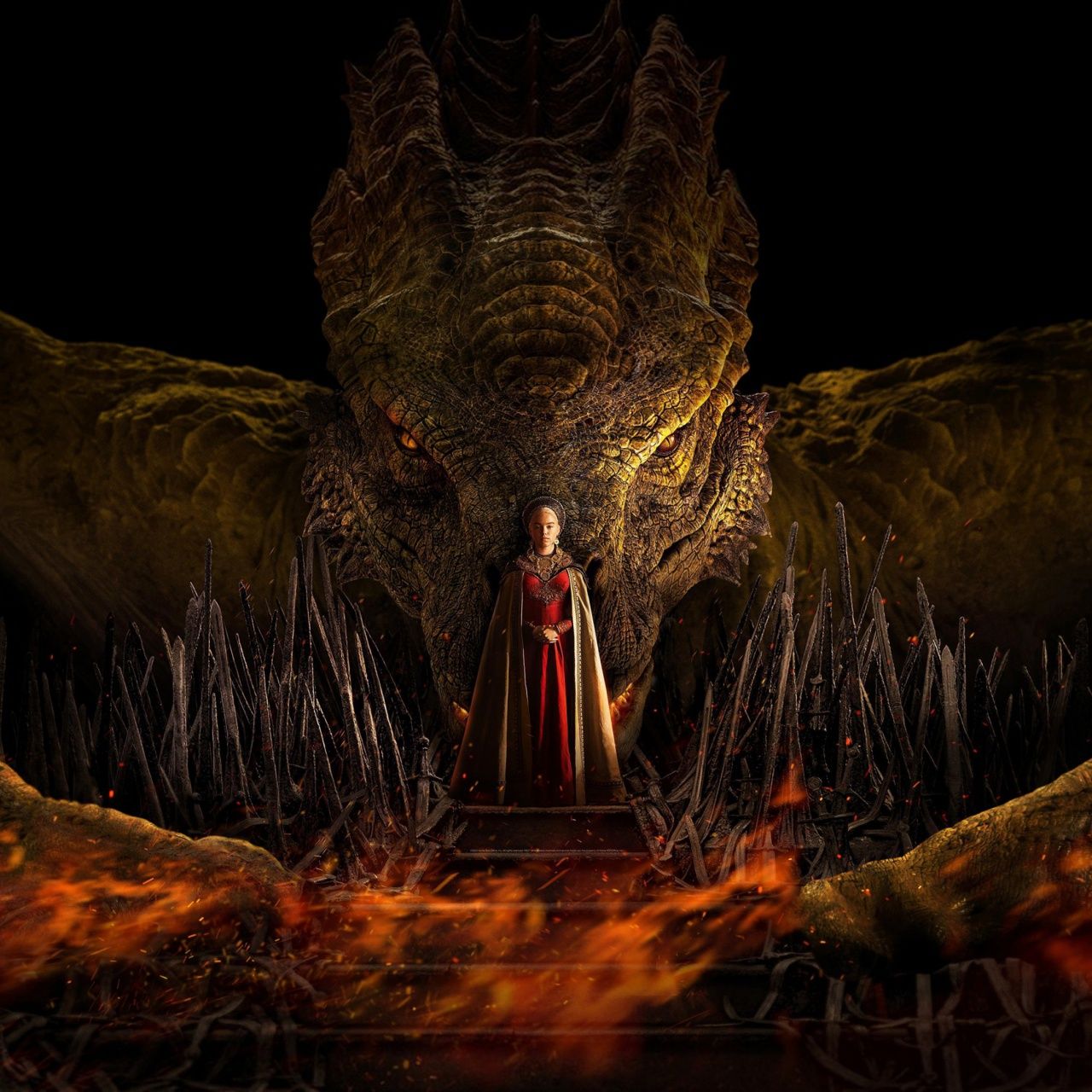 1280x1280 House of the Dragon Wallpaper 4K, Syrax