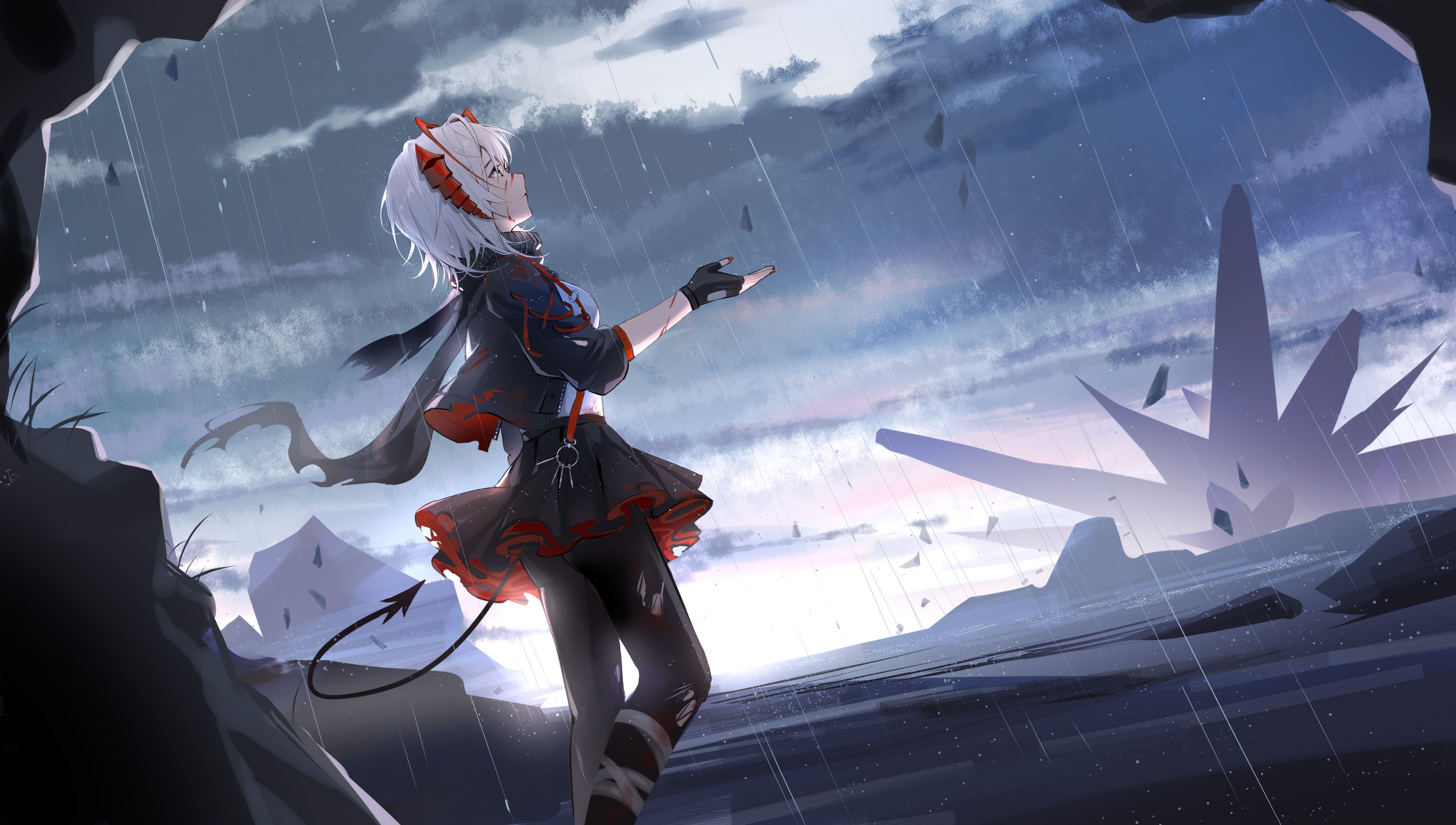 3543x2008 W (Arknights) Wallpaper by MORI森 Anime Image Board