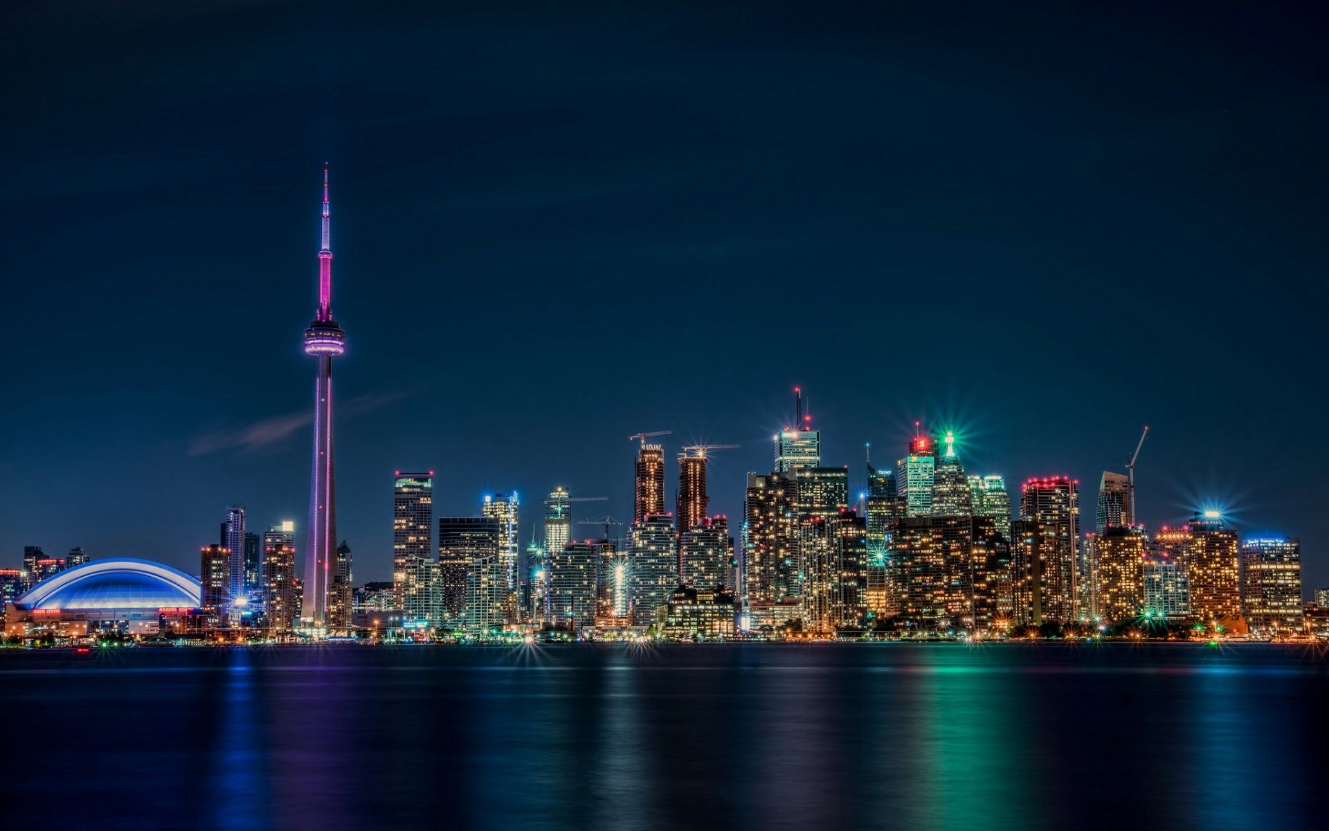 1920x1200 Toronto Nightscape: Stunning HD Wallpaper of Ontario's Skylinex1200