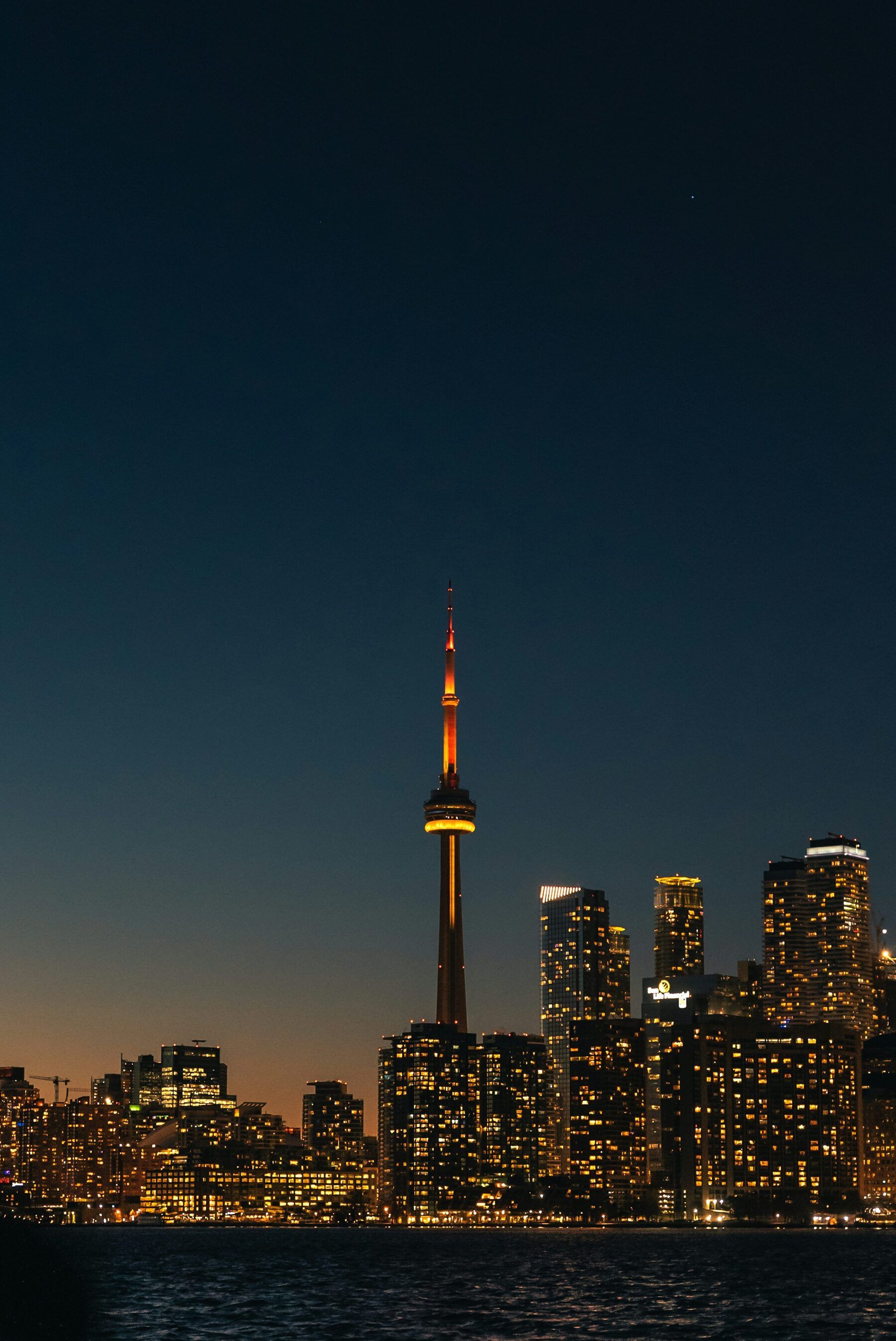 1800x2694 Toronto City Lake Ontario Canada CN Tower City Lights