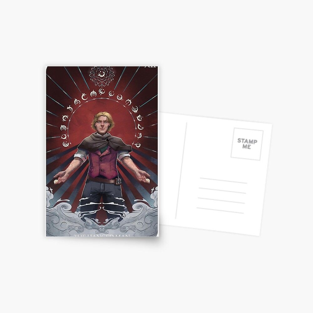 1000x1000 Kelsier. The Hanged Man. tarot cards Postcard