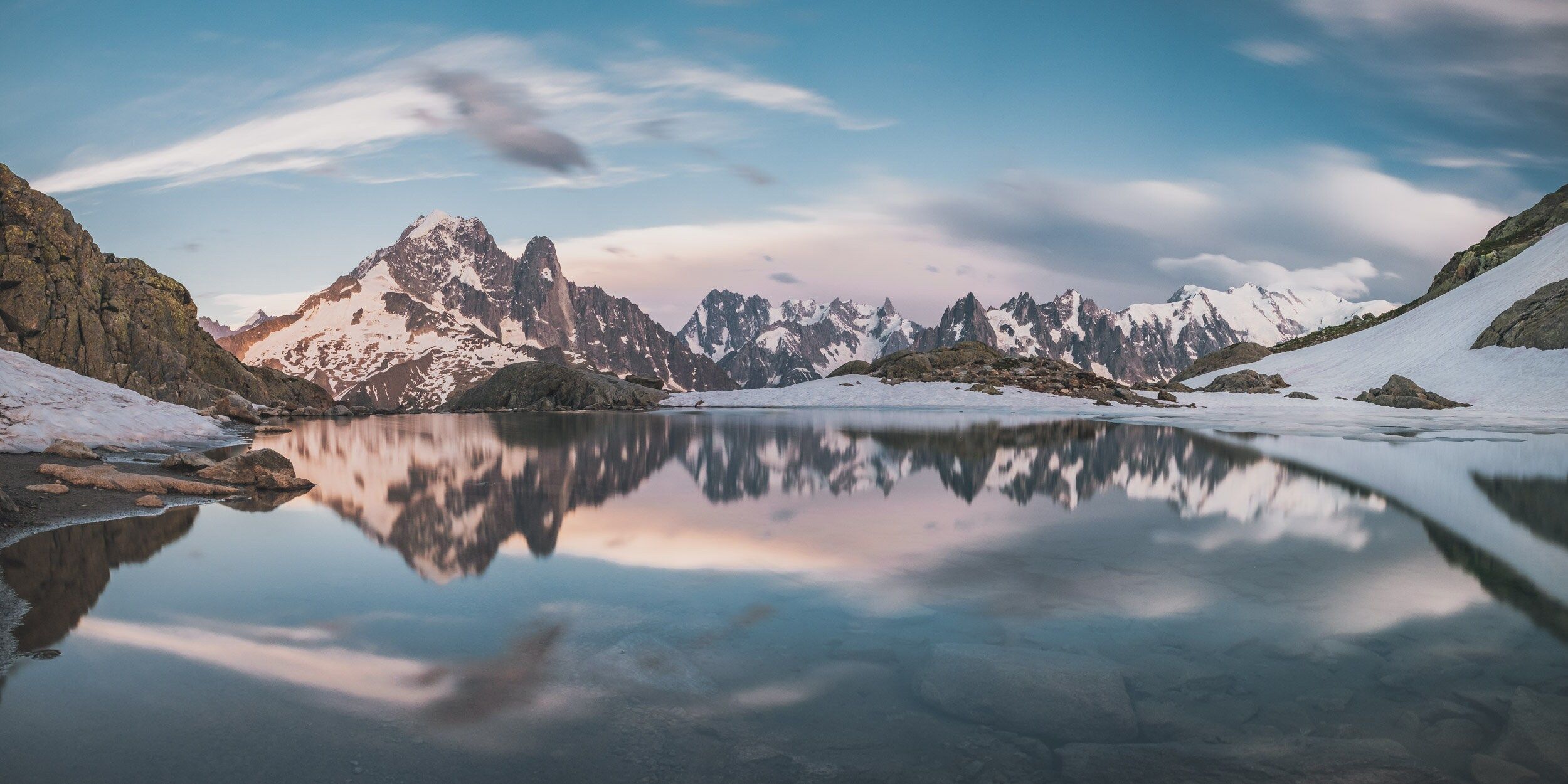 2500x1250 Lac Blanc, Panorama, Mountain Wall Art, France Mountain Print, Winter Wall Art, Landscape Print, the Alps Print, Wall Art, Fine Art, Home
