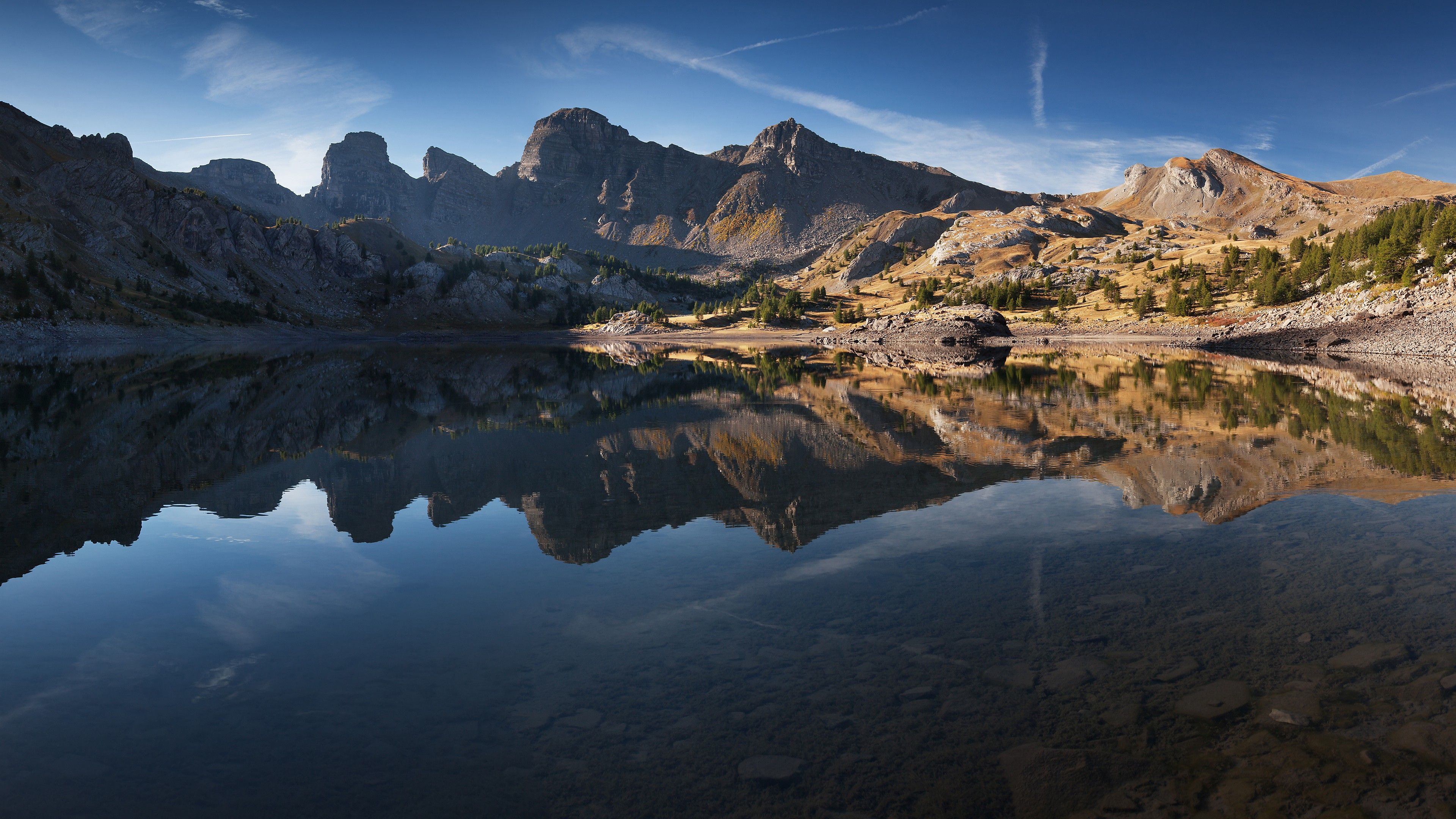 3840x2160 Wallpaper Allos Lake, Lake Titicaca, Lac Blanc, Lake, Nature, Background Free Image