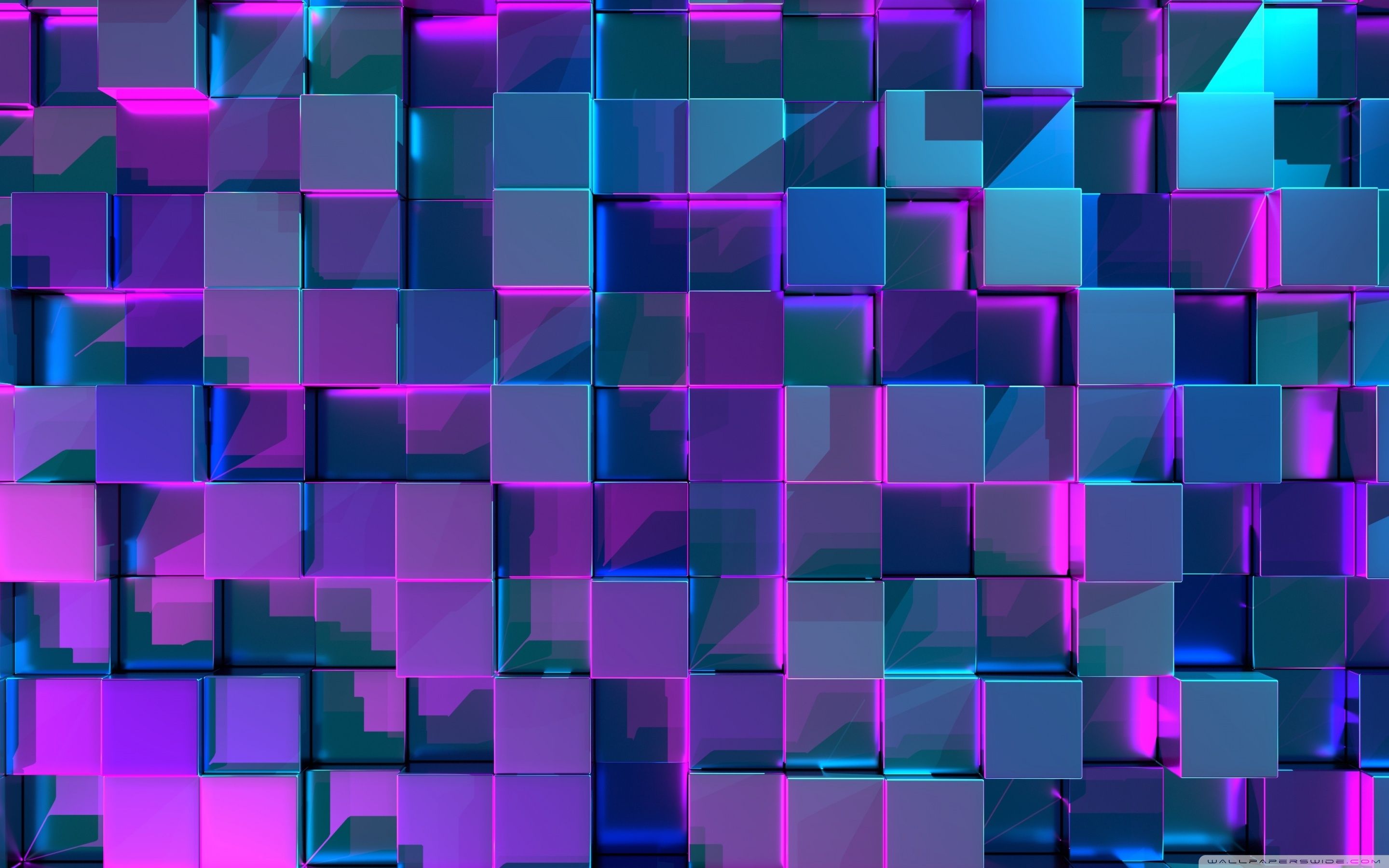 2880x1800 Blue Cubes, Purple Light Background 4K UHD Wallpaper for UltraHD Desktop and TV : Widescreen and UltraWide Display : Dual and Triple Monitor : Smartphone and Tablet Devices