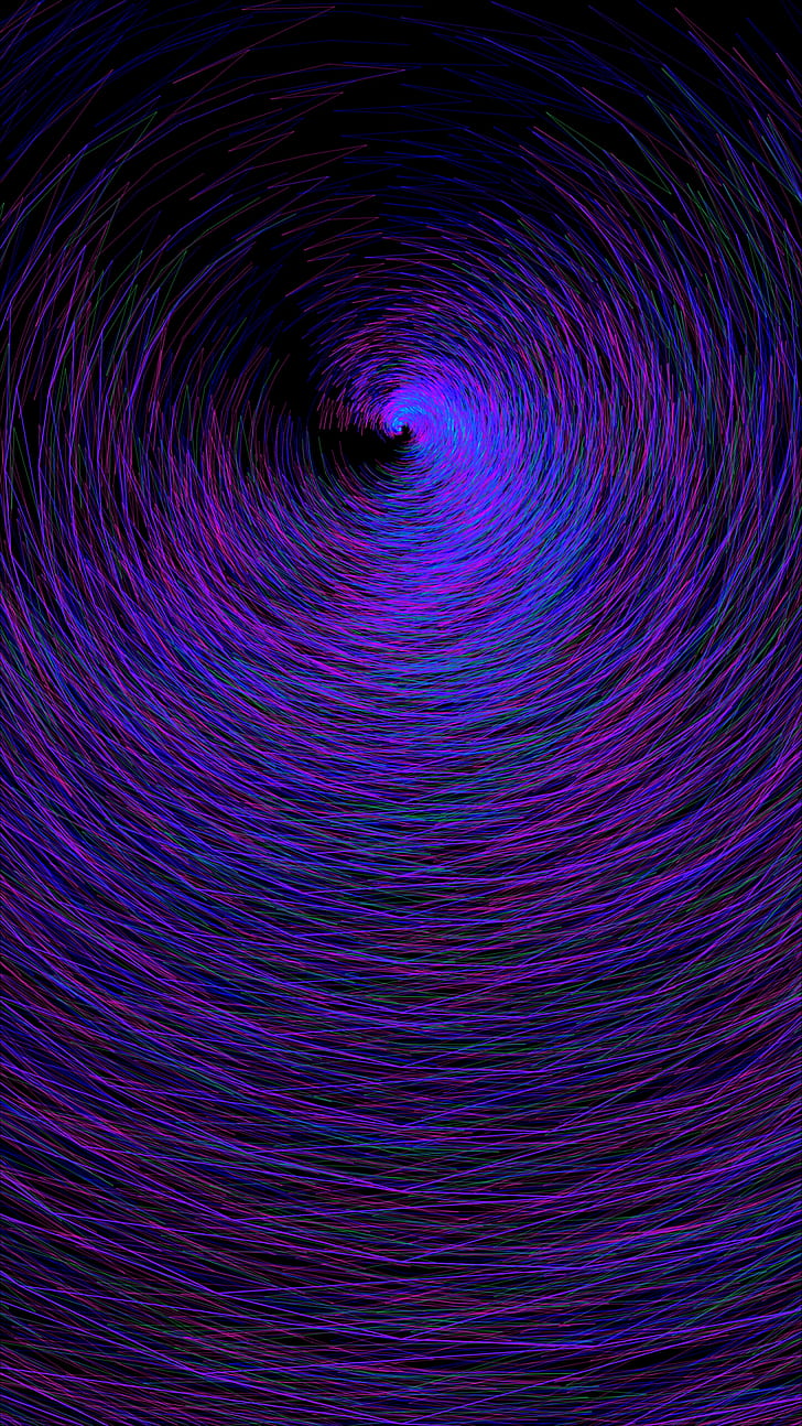 728x1294 HD wallpaper: funnel, spiral, rotation, purple