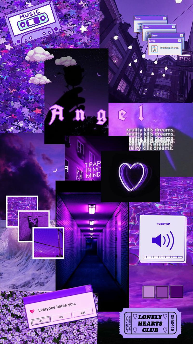 800x1422 Purple Aesthetic, cafe, digital, happy, new, HD phone wallpaper